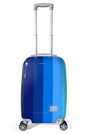 Coral High Renkli Çizgili Desenli Kabin Boy Valiz (50cm) 16555