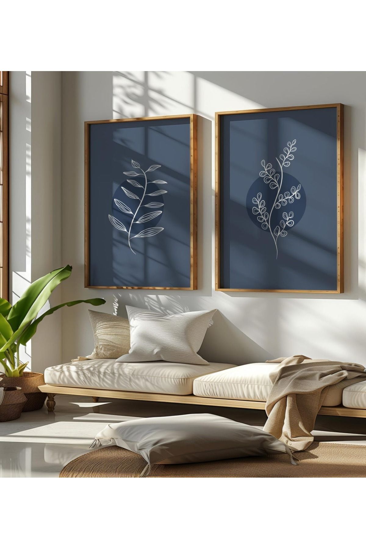 Dekorsiahome 3 Parça Ahşap Çerçeveli Oturma Odası Salon Mutfak Tablo Seti SET3079