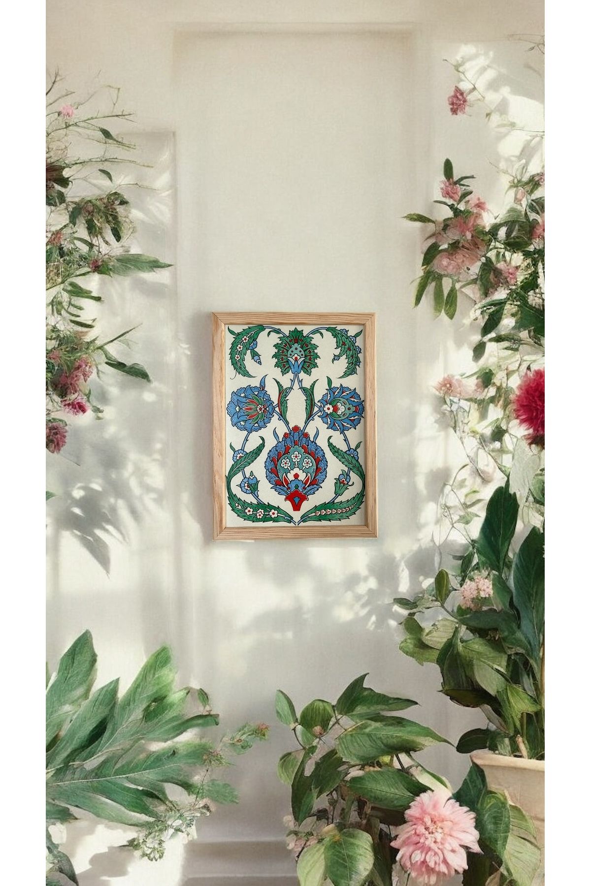 DüşlerÜlkesi Çni desenli ahşap çerçeveli sanat tablosu