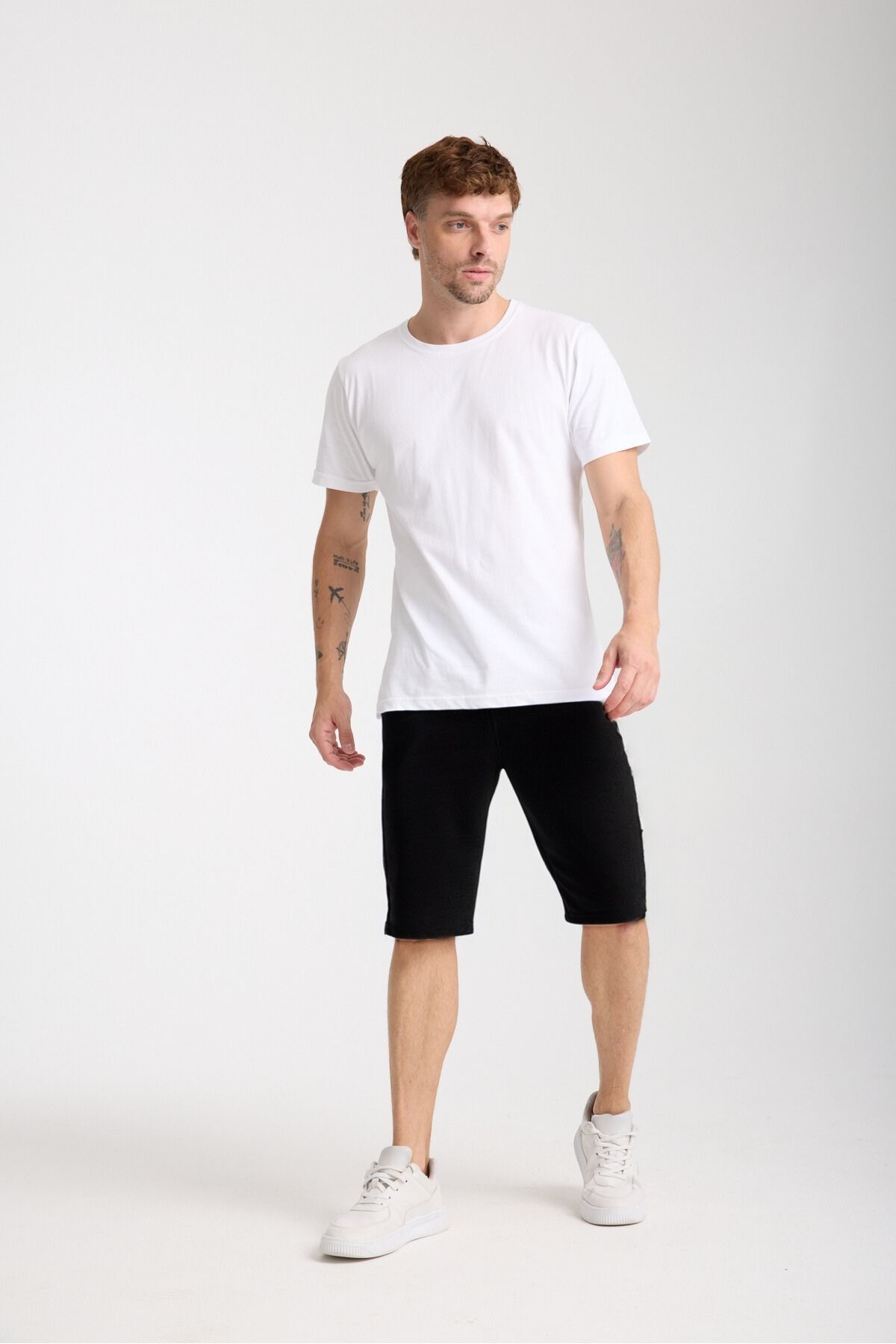 atlanticsport Erkek maxi boy yan cepli mevsimlik sport penye şort