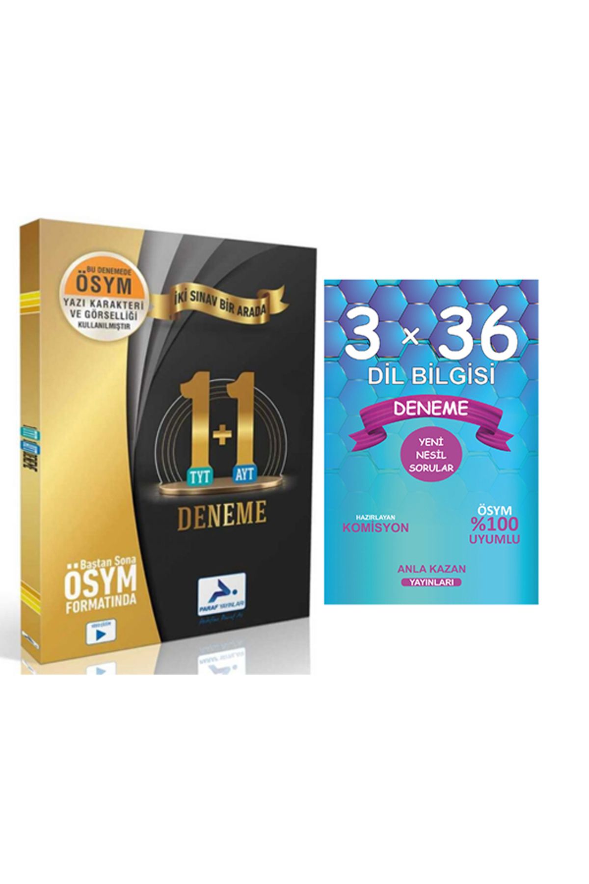 Anla Kazan Yayınları Anla Kaza + Paraf TYT AYT 1+1 Deneme ve Paragraf Deneme 2 li Set