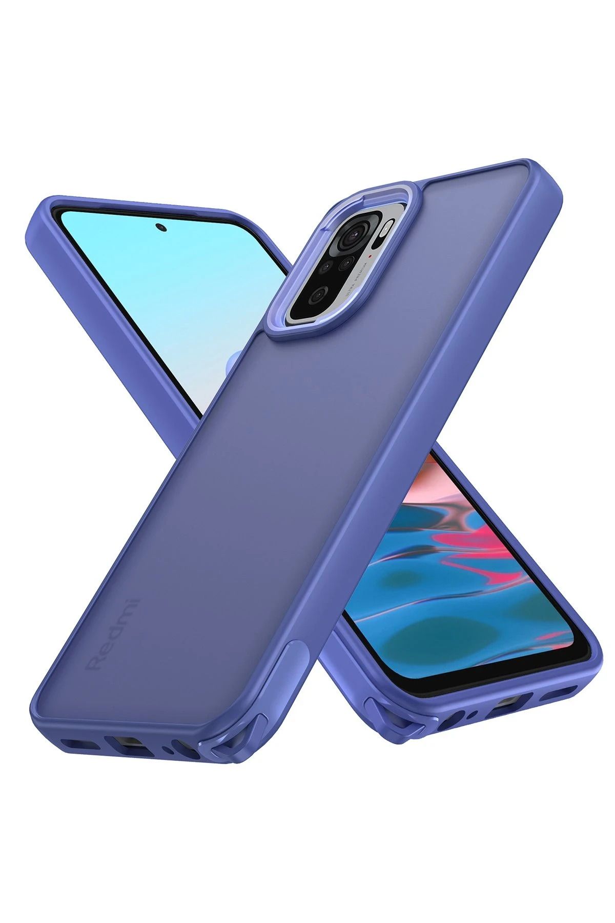 NewFace Xiaomi Redmi Note 10 Kılıf Elegant Kapak - Açık Mavi LZWDR