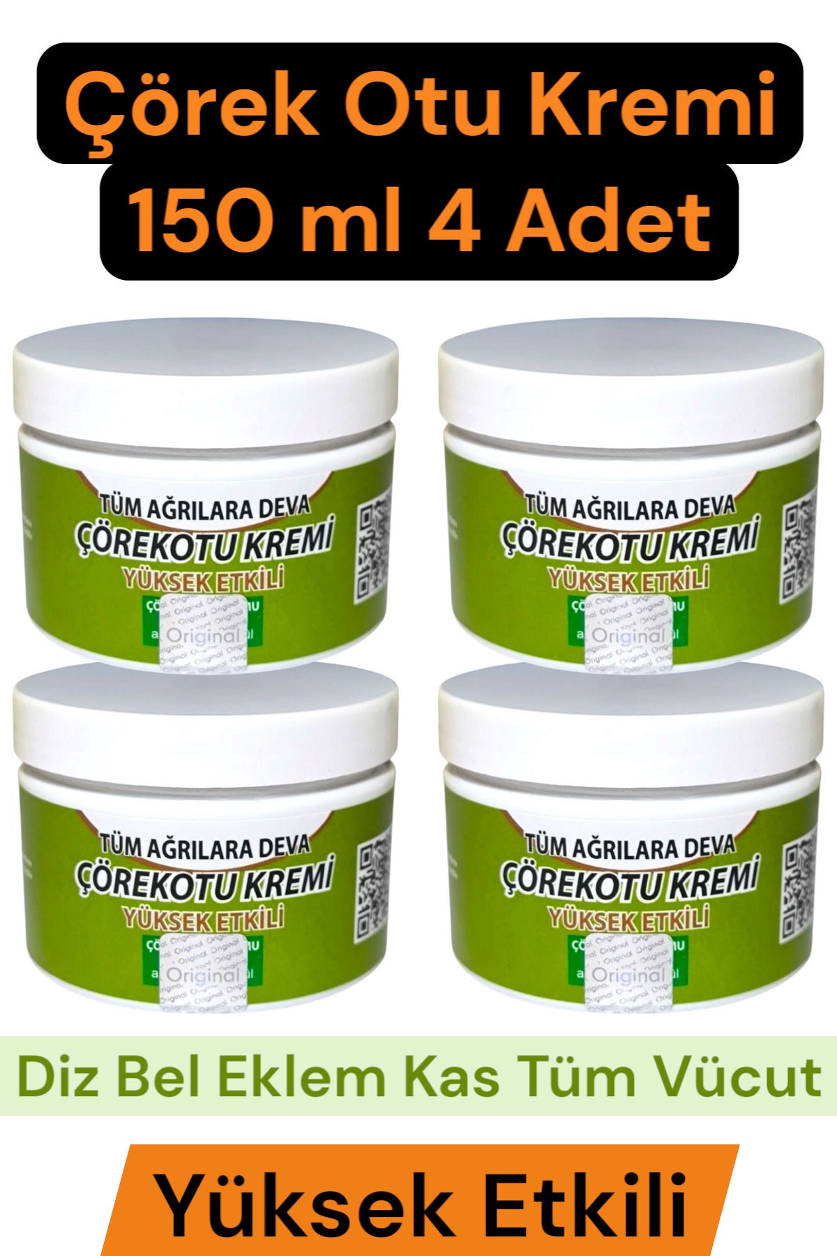 ULFİSU COSMETİCO Çörek Otu Kremi 150 Ml 4 Adet - Vücut Agrillariniz İcin
