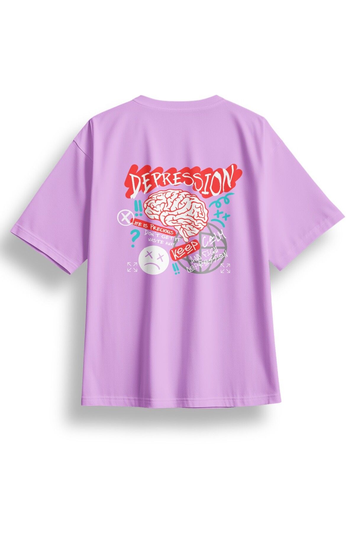 LUMARTA Oversize Depression Baskılı Tshirt