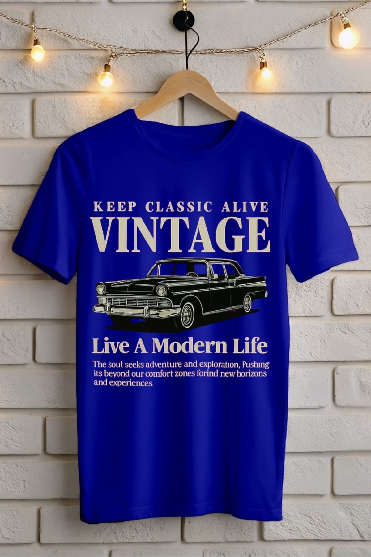 ModaSphere Vintage Baskılı Unisex Oversize Tişört Battal Boy