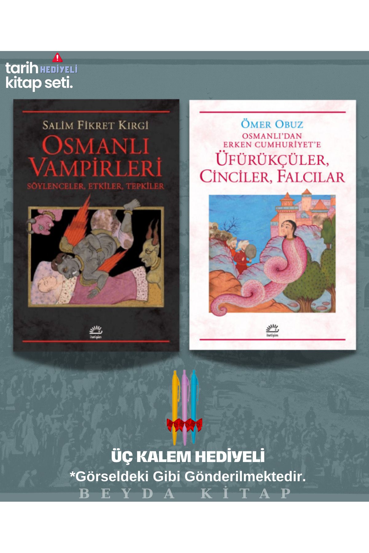 İletişim Yayınları Osmanlı Vampirleri - Üfürükçüler Cinciler Falcılar - Kalem Hediyeli - Kitap Seti - TRİLTSYV