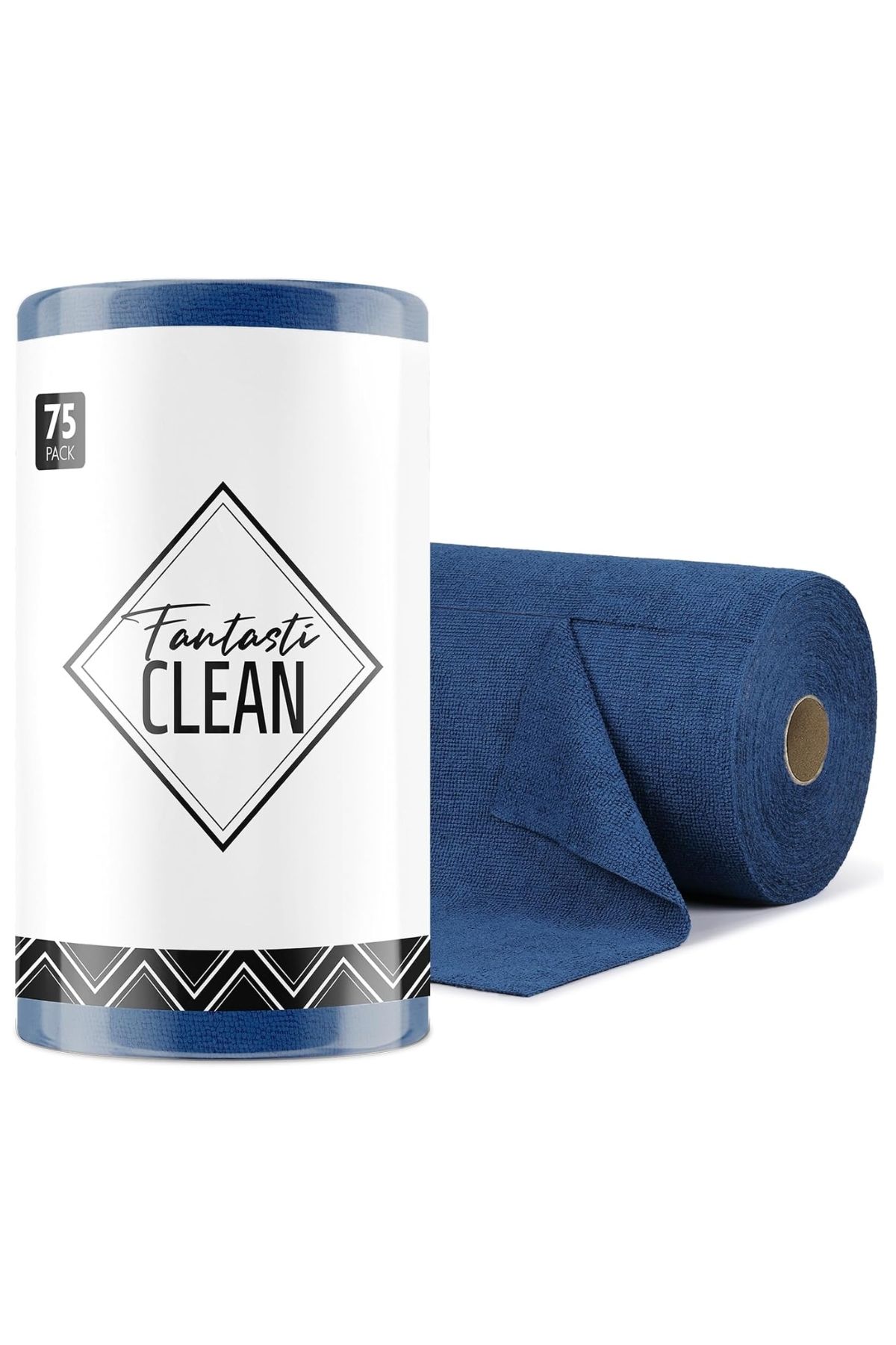 FantastiCLEAN Çok Amaçlı Rulo Mikrofiber Temizlik Bezi 30x30 75 Yapraklı Lacivert