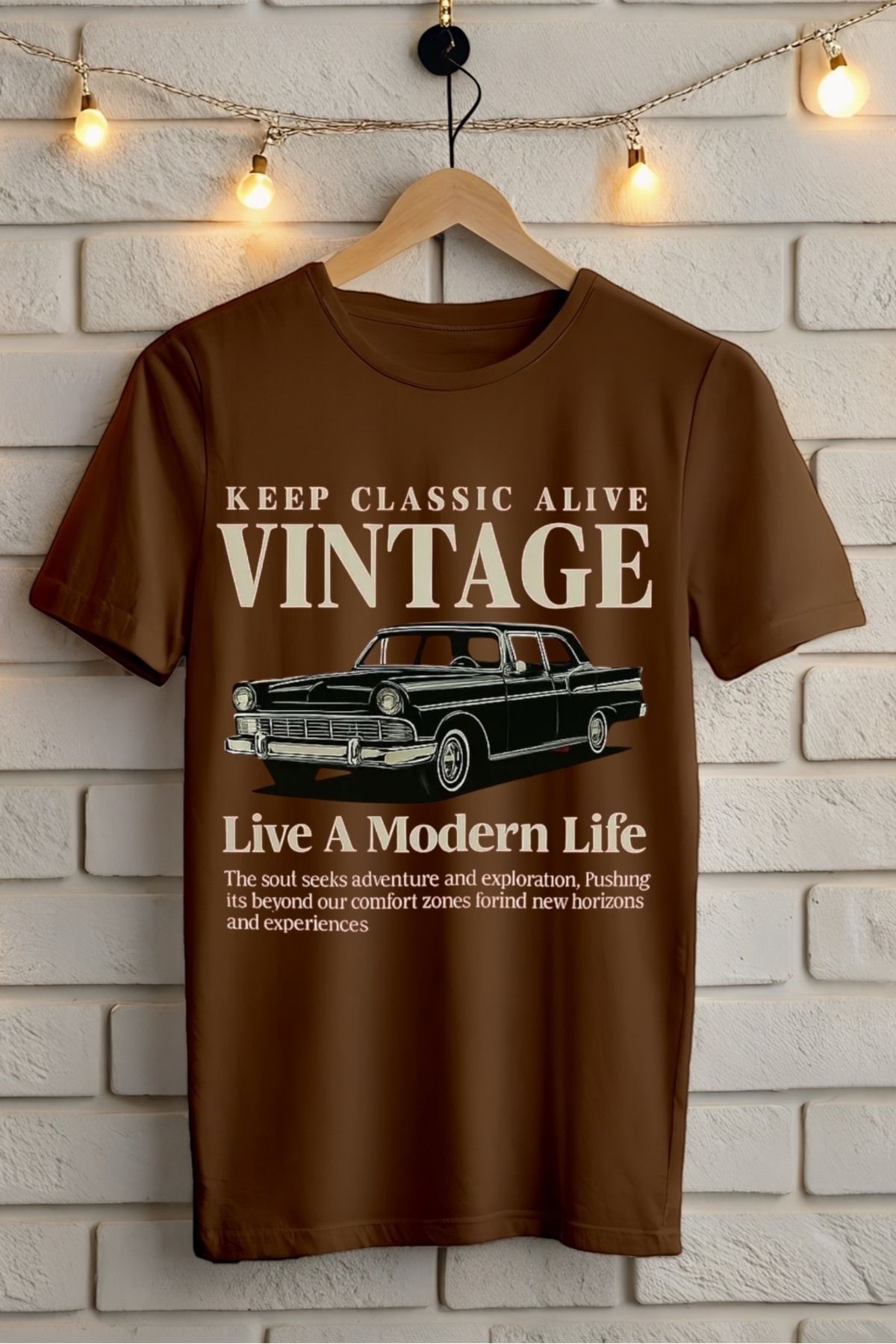 ModaSphere Vintage Baskılı Unisex Oversize Tişört Battal Boy