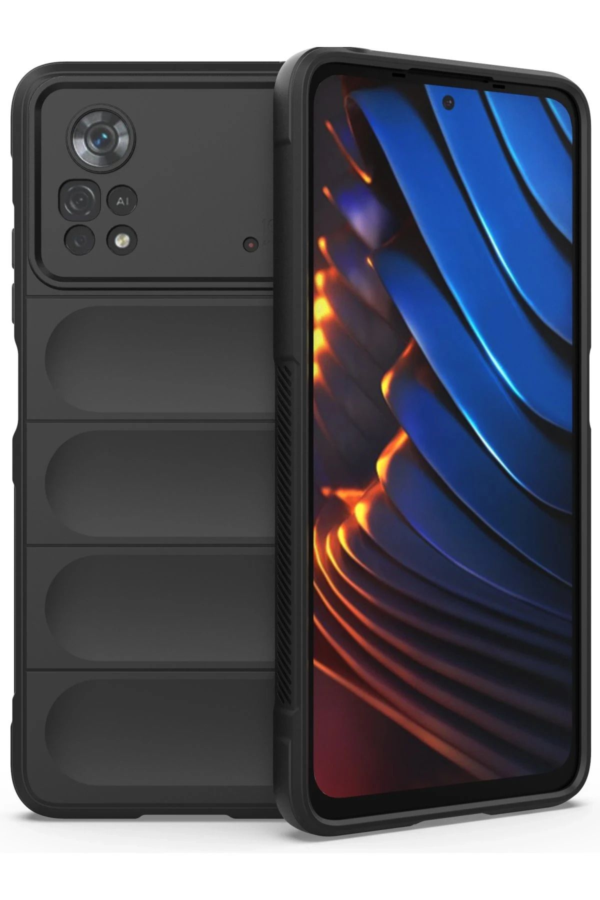 NewFace Xiaomi Poco X4 Pro 5G Kılıf Optimum Silikon - Siyah YNSMR