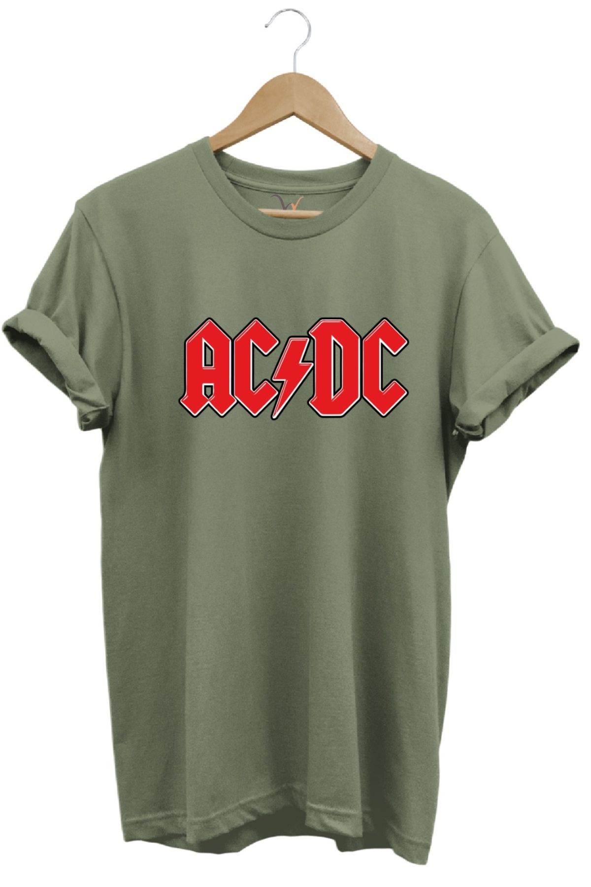 onsrawear Rock Müzik Grubu ACDC Baskılı Minimal Şık Tasarım T-shirt Özgün Tasarım %100 Pamuk