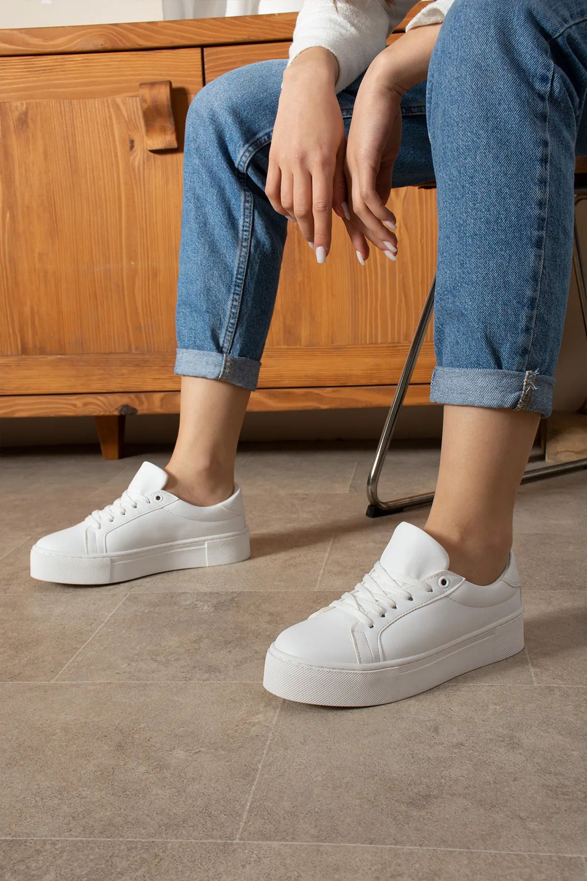 Re-Nox Oslo Unisex Ortopedik Günlük Garantili Bağcıklı Yürüyüş Koşu Sneaker Spor Ayakkabı