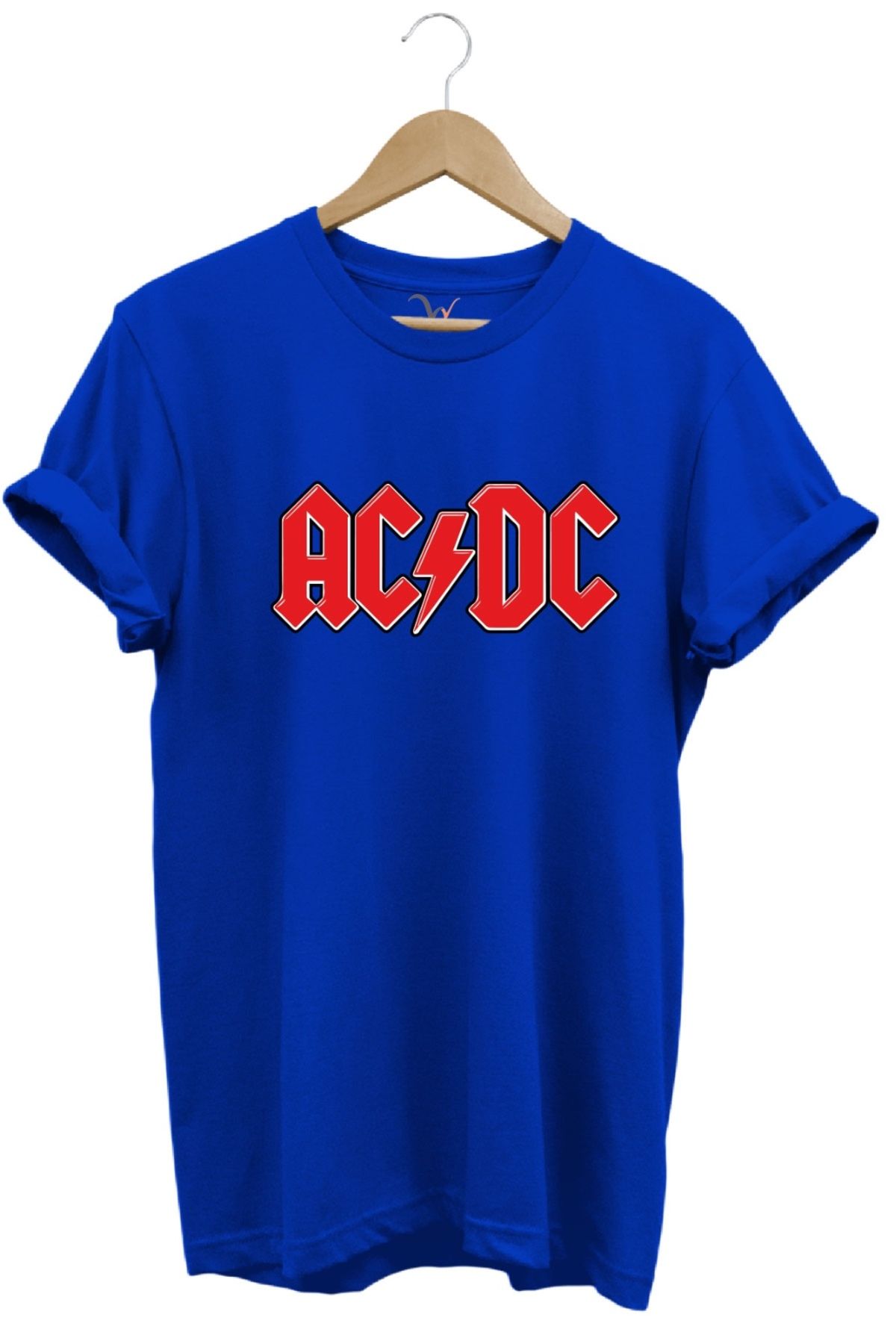 onsrawear Rock Müzik Grubu ACDC Baskılı Minimal Şık Tasarım T-shirt Özgün Tasarım %100 Pamuk