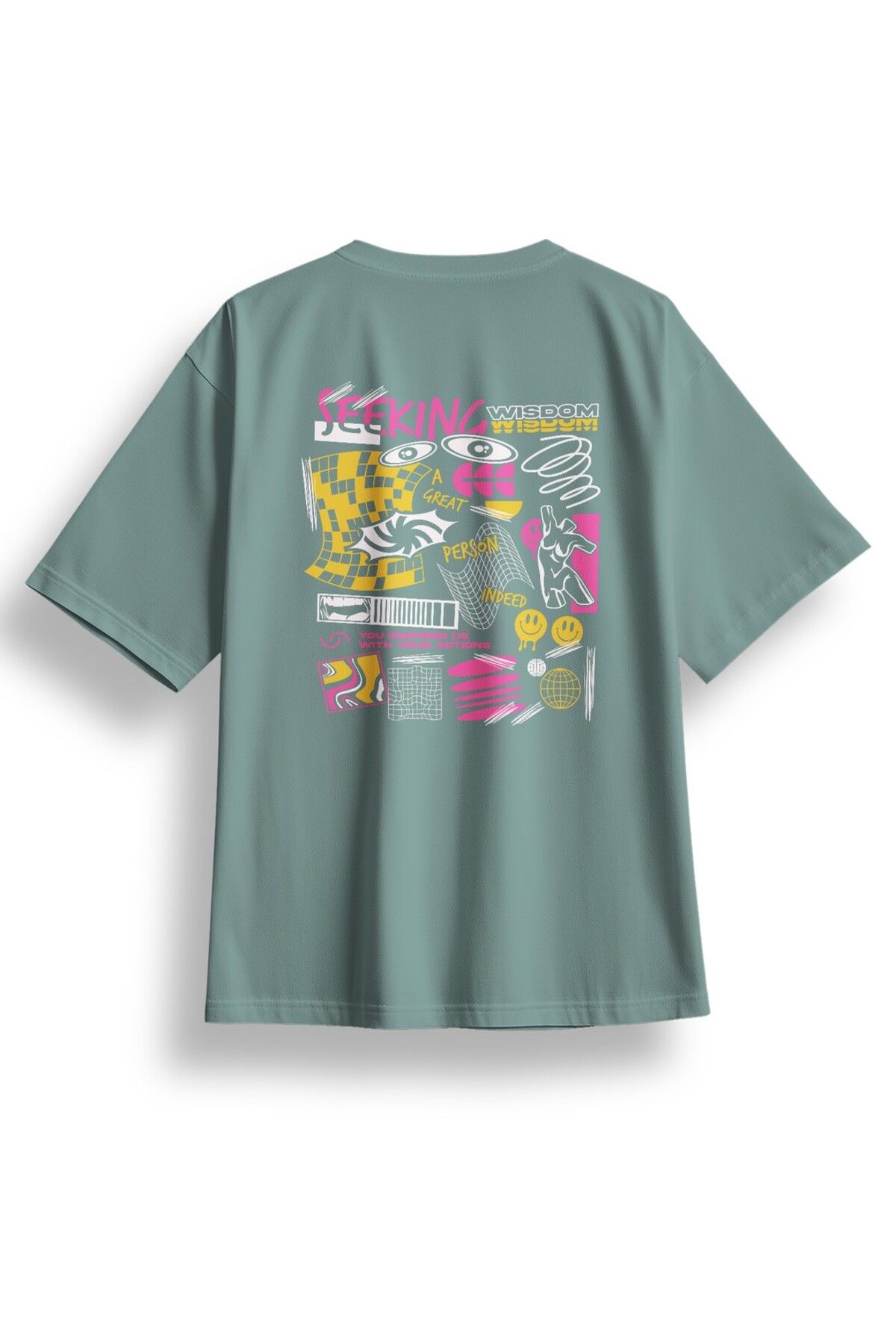 LUMARTA Oversize Seeking Baskılı Tshirt