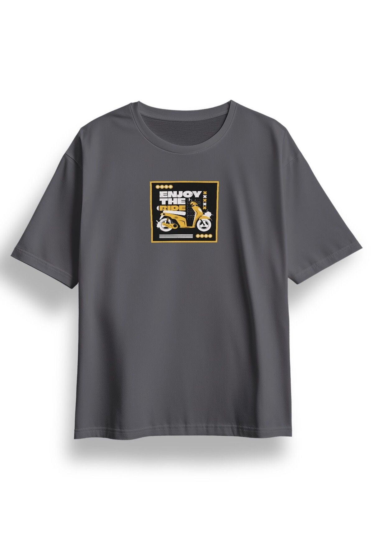 LUMARTA Oversize Enjoy The Ride Baskılı Tshirt