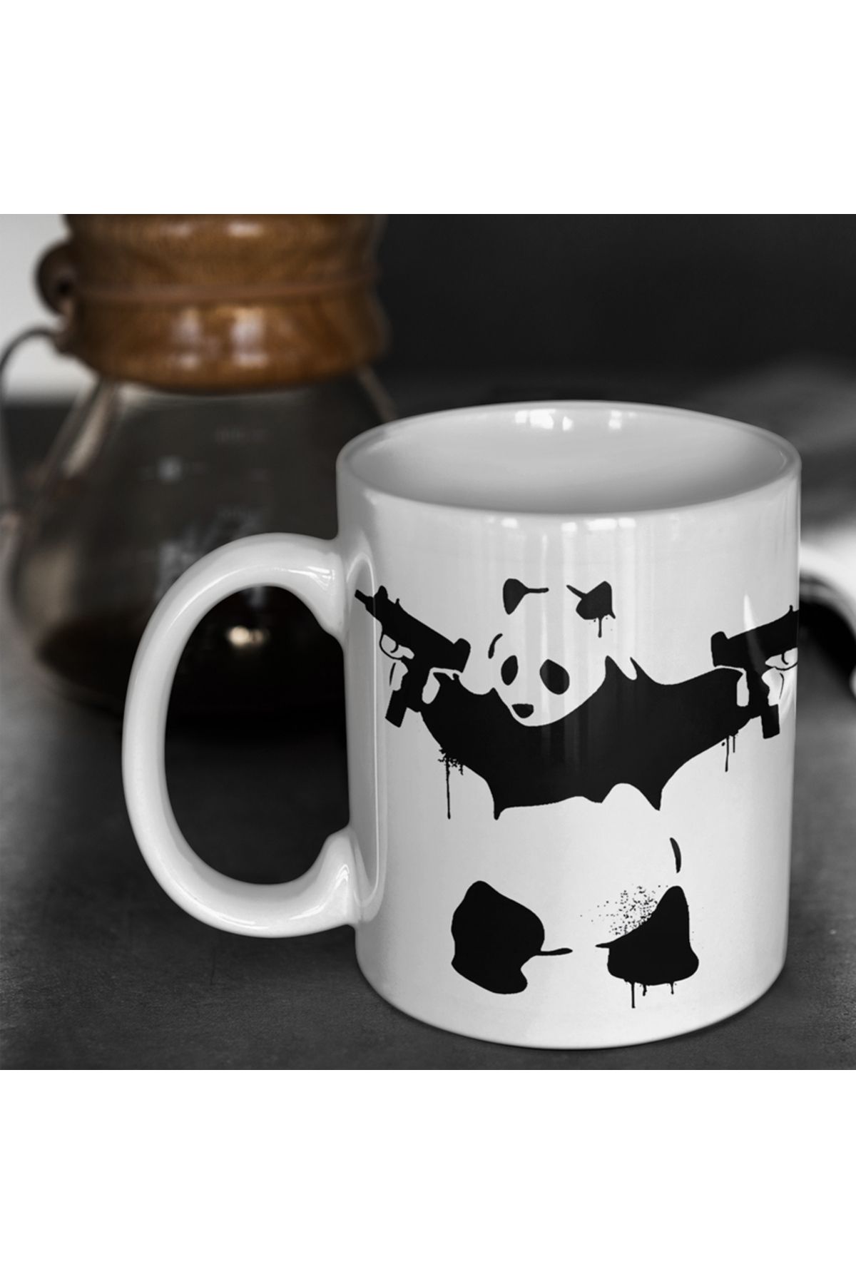 Kuppa Gifts Panda Kahve Kupası, Ayılı Kupa, Pazartesi Sendromu, Eğlenceli Hediyelik Kupa