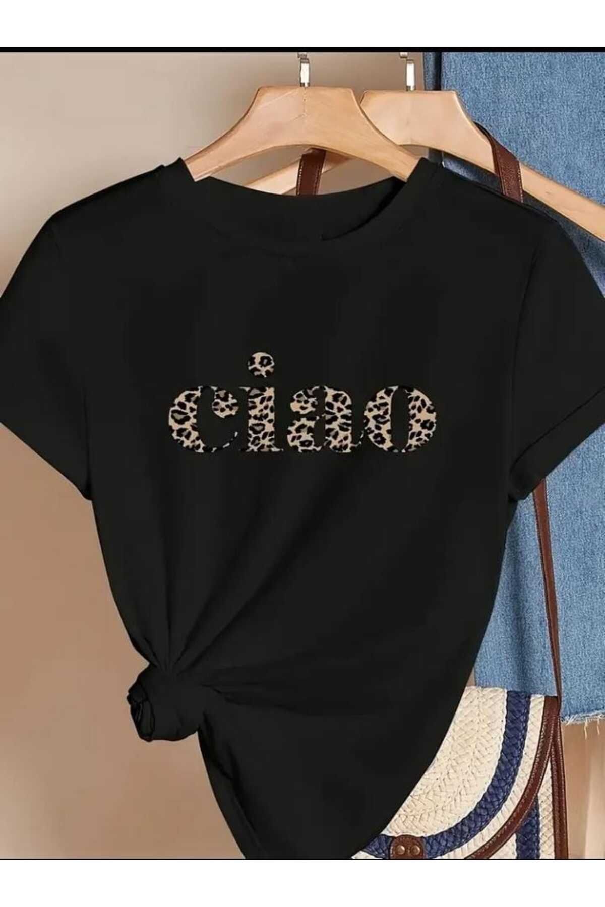 TekTarzz Unisex Ciao Baskılı Tasarımlı Tshirt