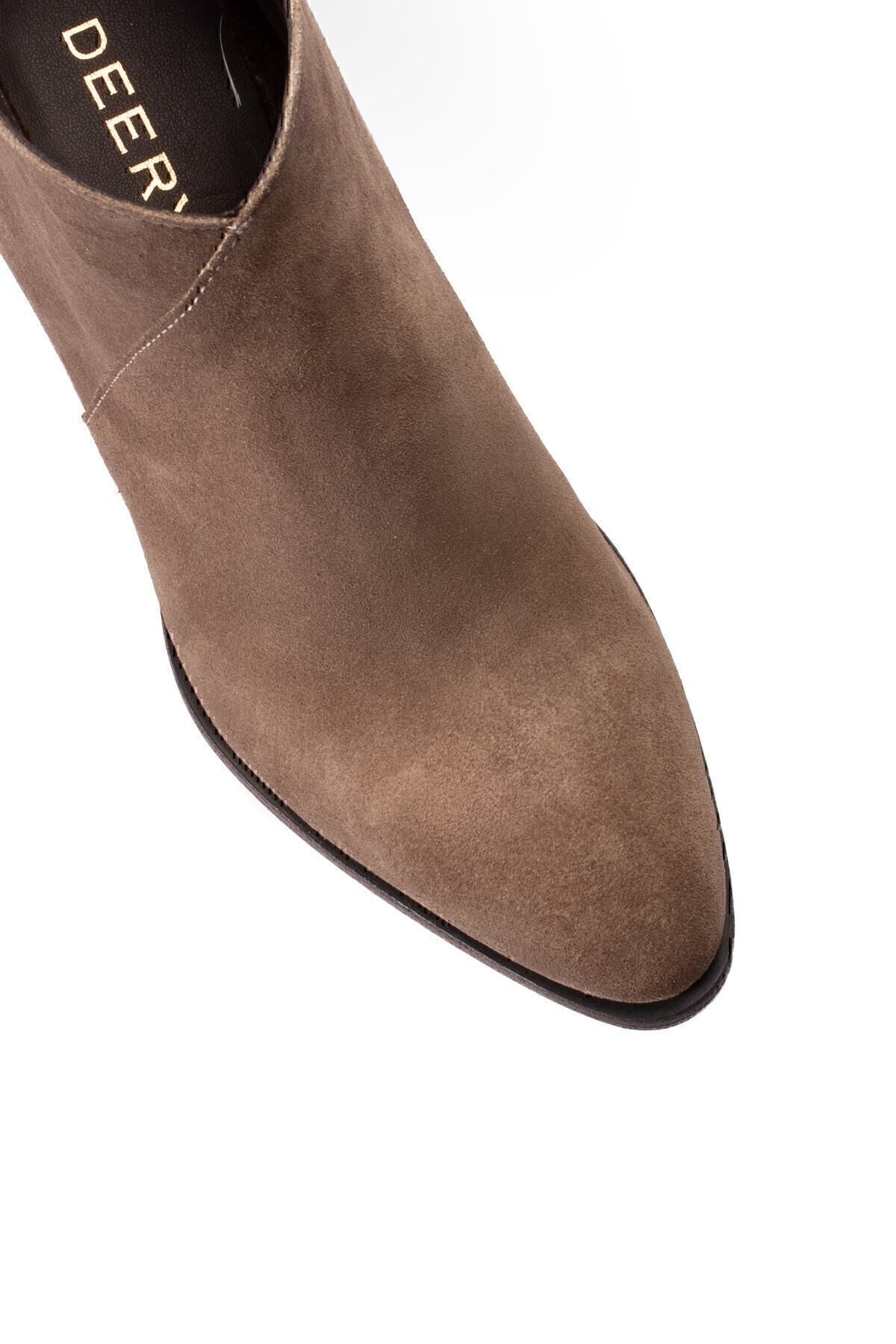 Deery-Γνήσιες γυναικείες μπότες Suede Mink Color 5