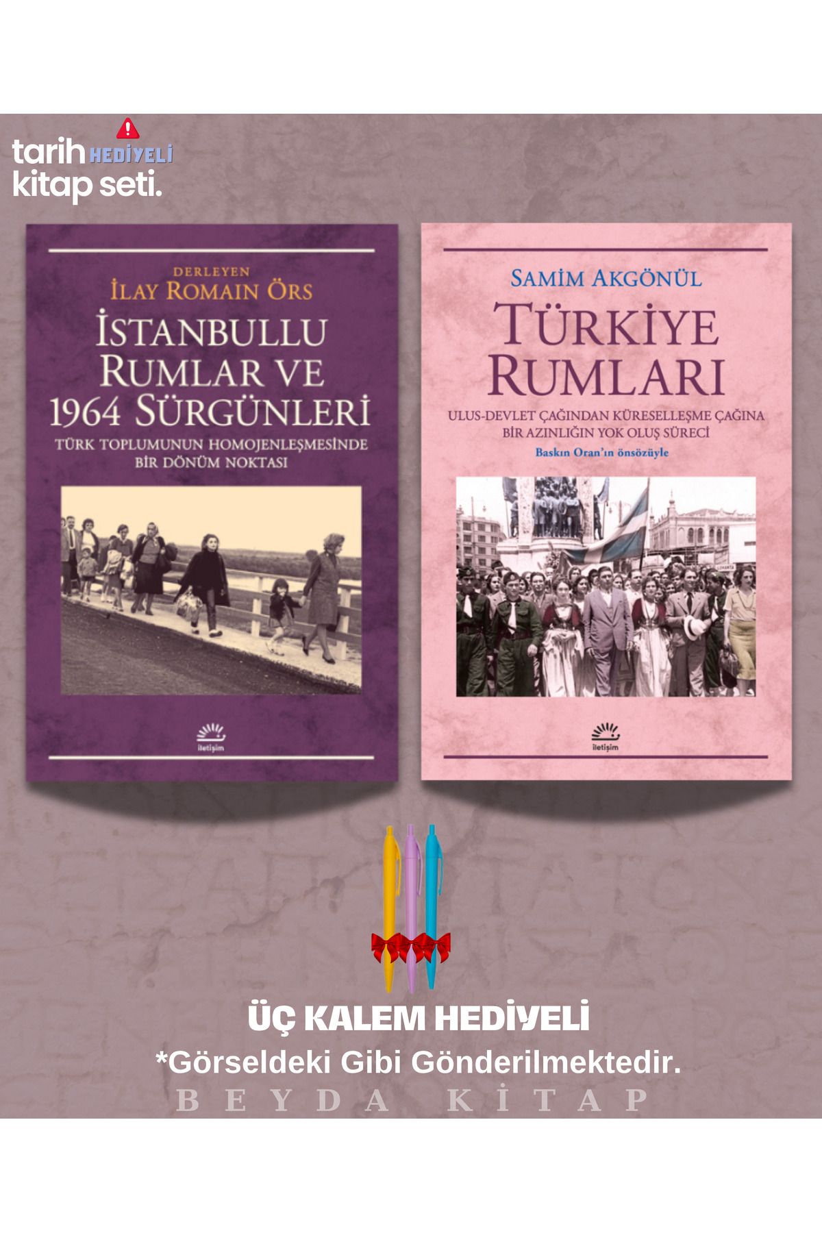 İletişim Yayınları İstanbullu Rumlar - Türkiye Rumları - Kitap Seti - Kalem Hediyeli - Rum Tarihi - TRİLTSYV