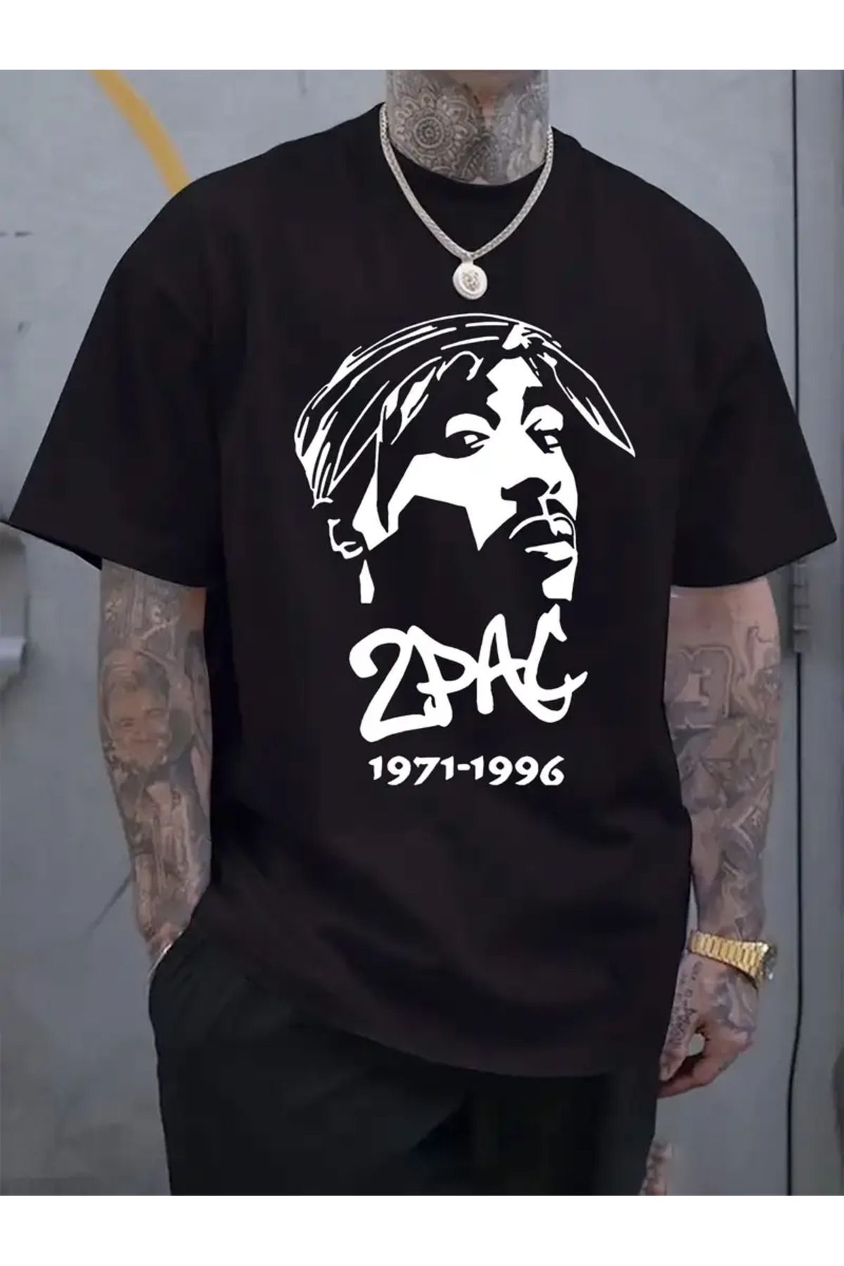 AEMİ Unisex Baskılı Oversize Bisiklet Yaka T-shirt