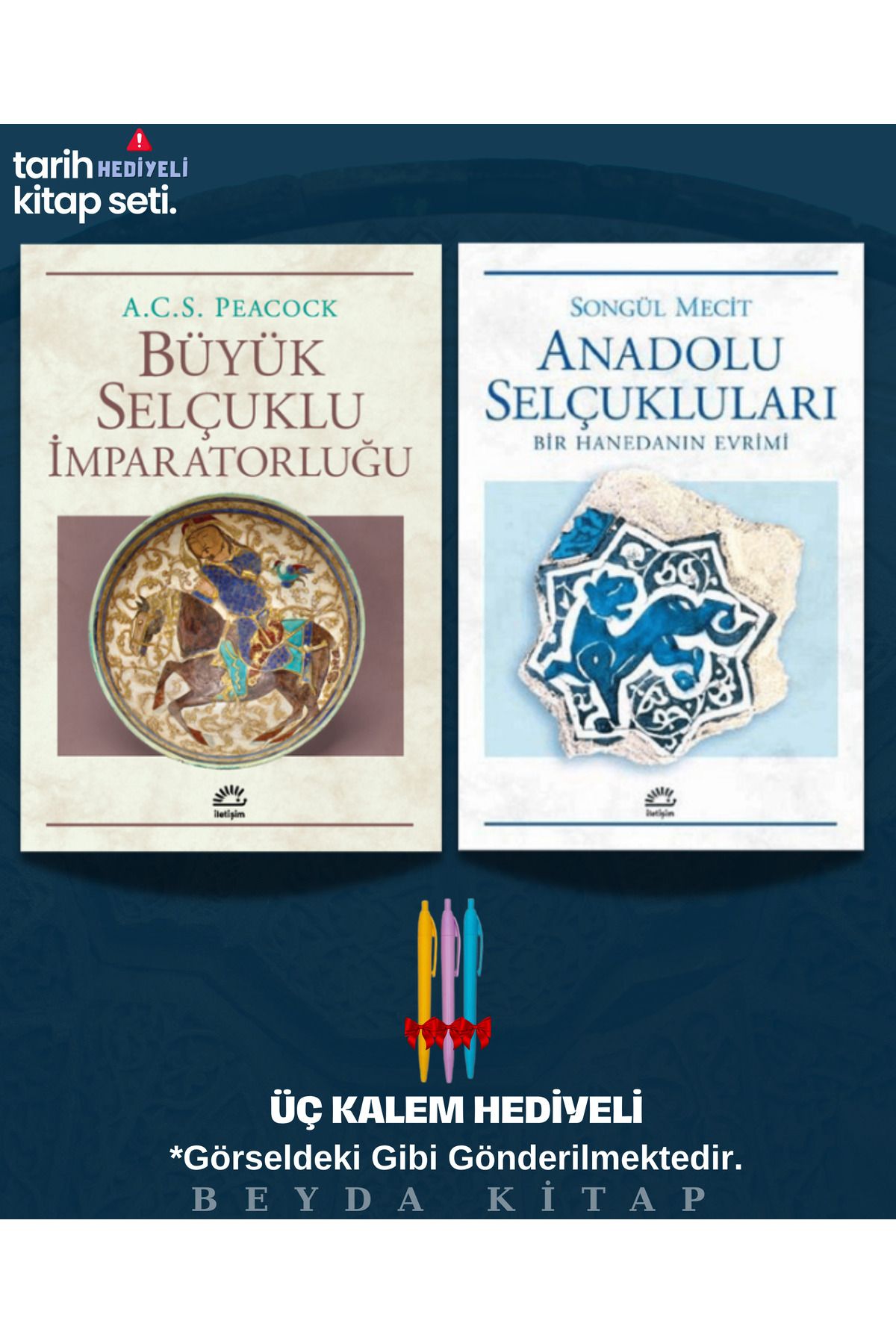 İletişim Yayınları Büyük Selçuklu İmparatorluğu - Anadolu Selçukluları - Set - Kalemli - Selçuklu Tarihi - TRİLTSYV
