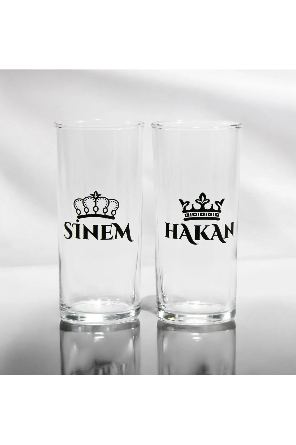 Cups Art Çiftlere Özel İsimli Kral ve Kraliçe Baskılı 2'li Bardağı