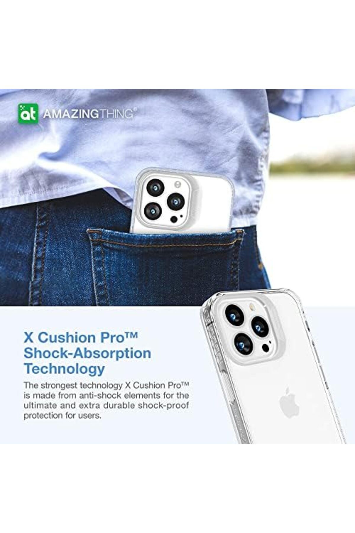 Amazingthing-جراب خلفي AT TITAN Pro + إطار عدسة شفاف غير لامع لهاتف iPhone 13 Pro الجديد 7