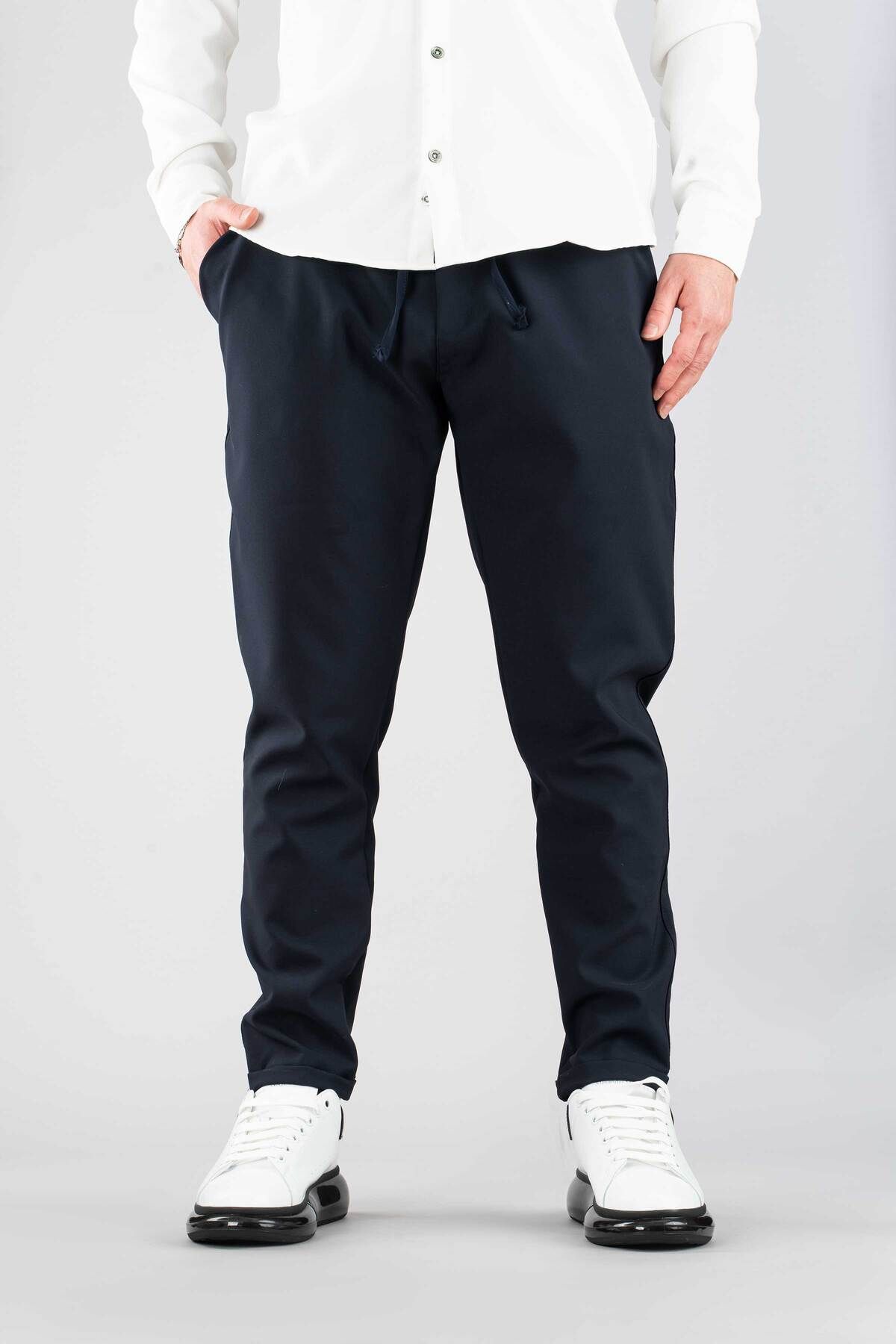 bombe Erkek Jogger Pantolon Beli Lastikli İpli Pamuklu Rahat Boyfriend Pantolon