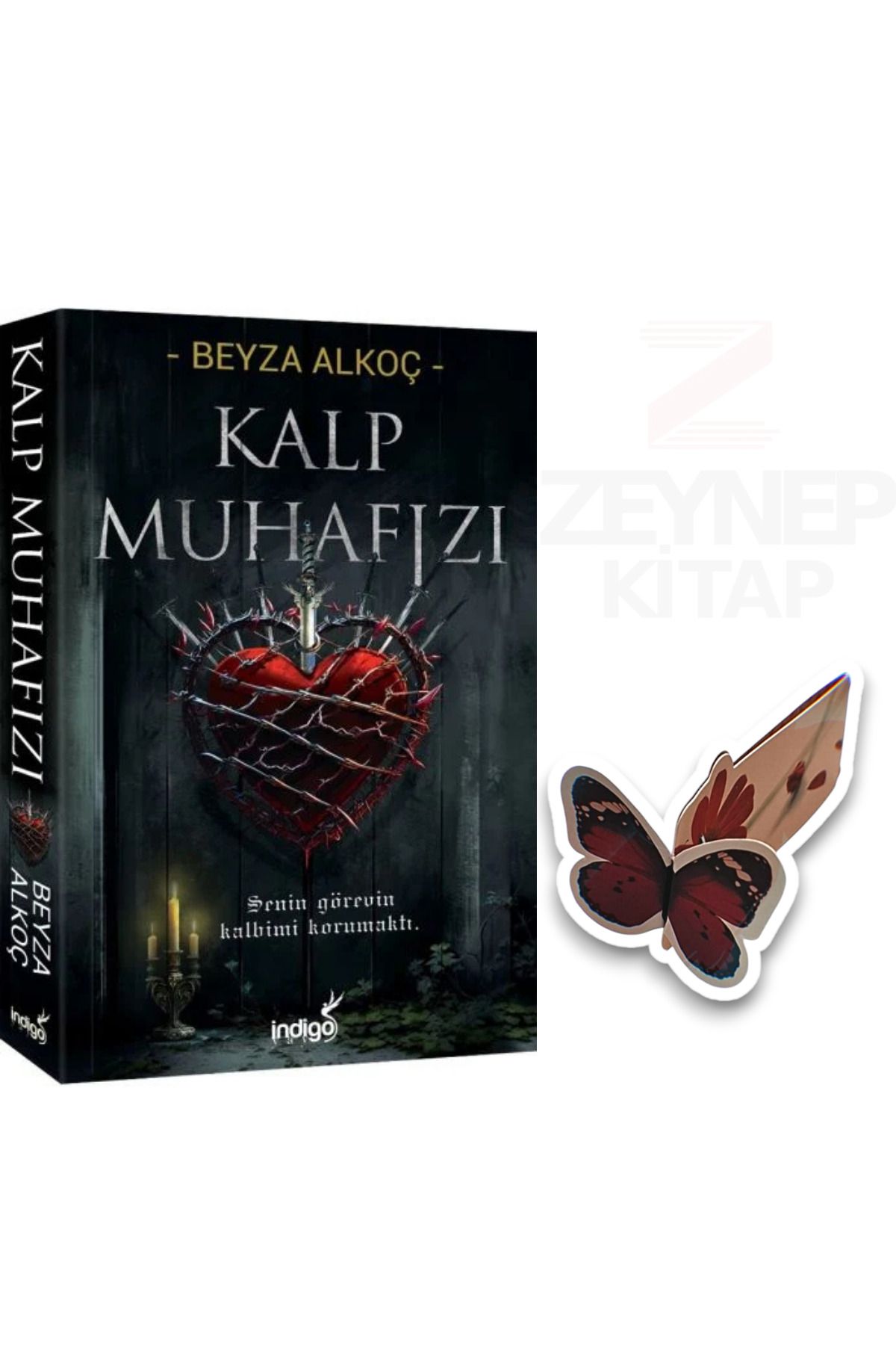 İndigo Kitap Kalp Muhafızı 1 - Beyza Alkoç(KARTONKAPAK)(Özel Tasarım Kelebek Ayraç Hediye)