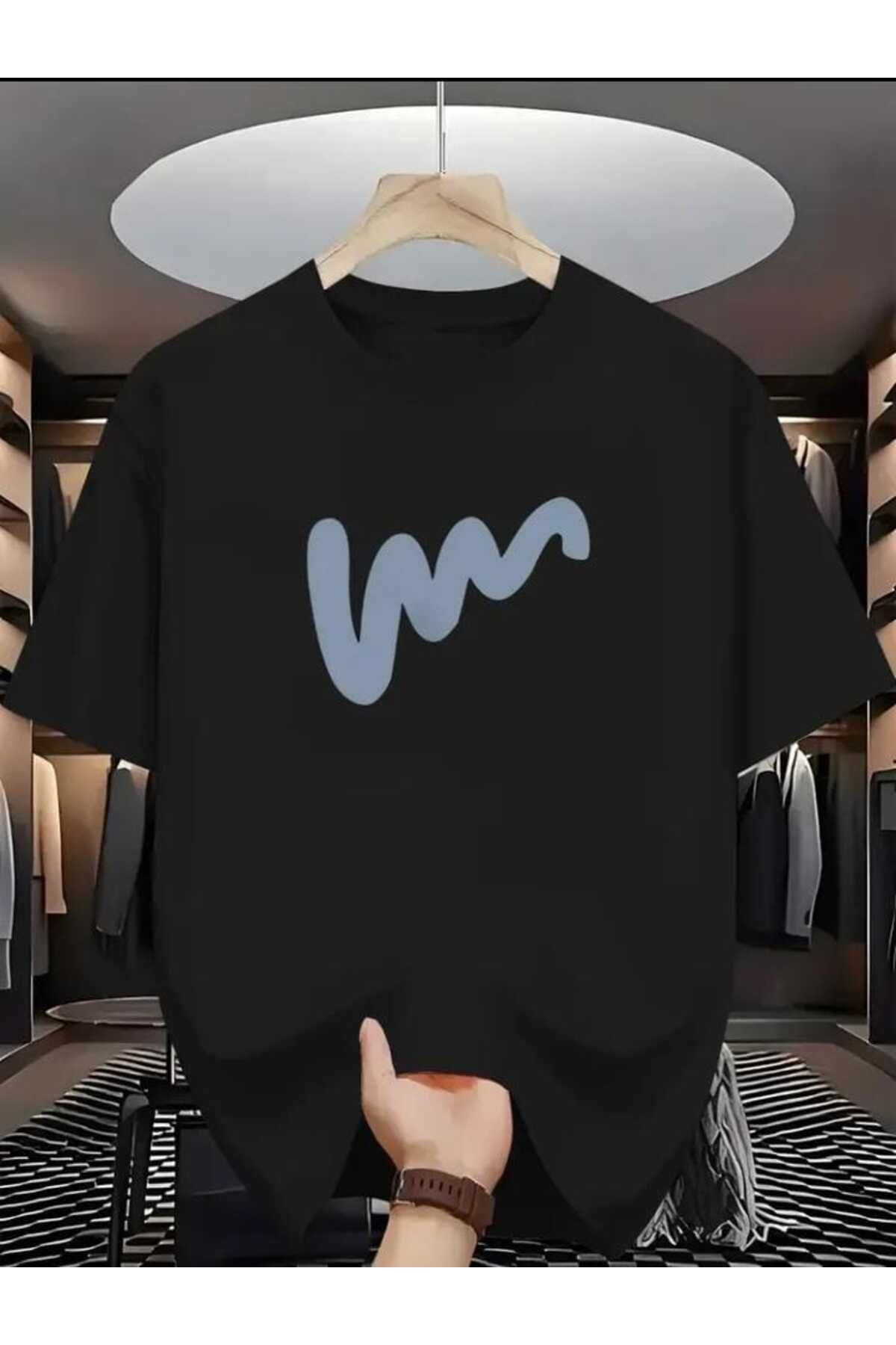 TekTarzz Unisex Harf Baskılı Tasarım Tshirt