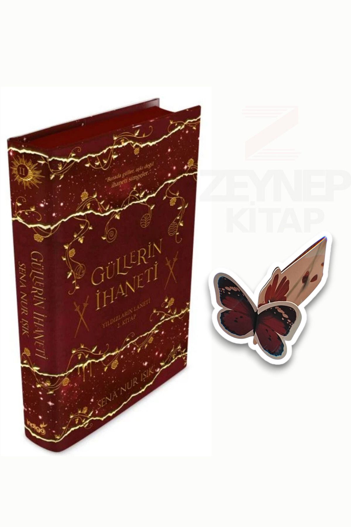 İndigo Kitap Güllerin İhaneti-Sena Nur Işık(CİLTLİ)(Özel Tasarım Kelebek Ayraç Hediye)