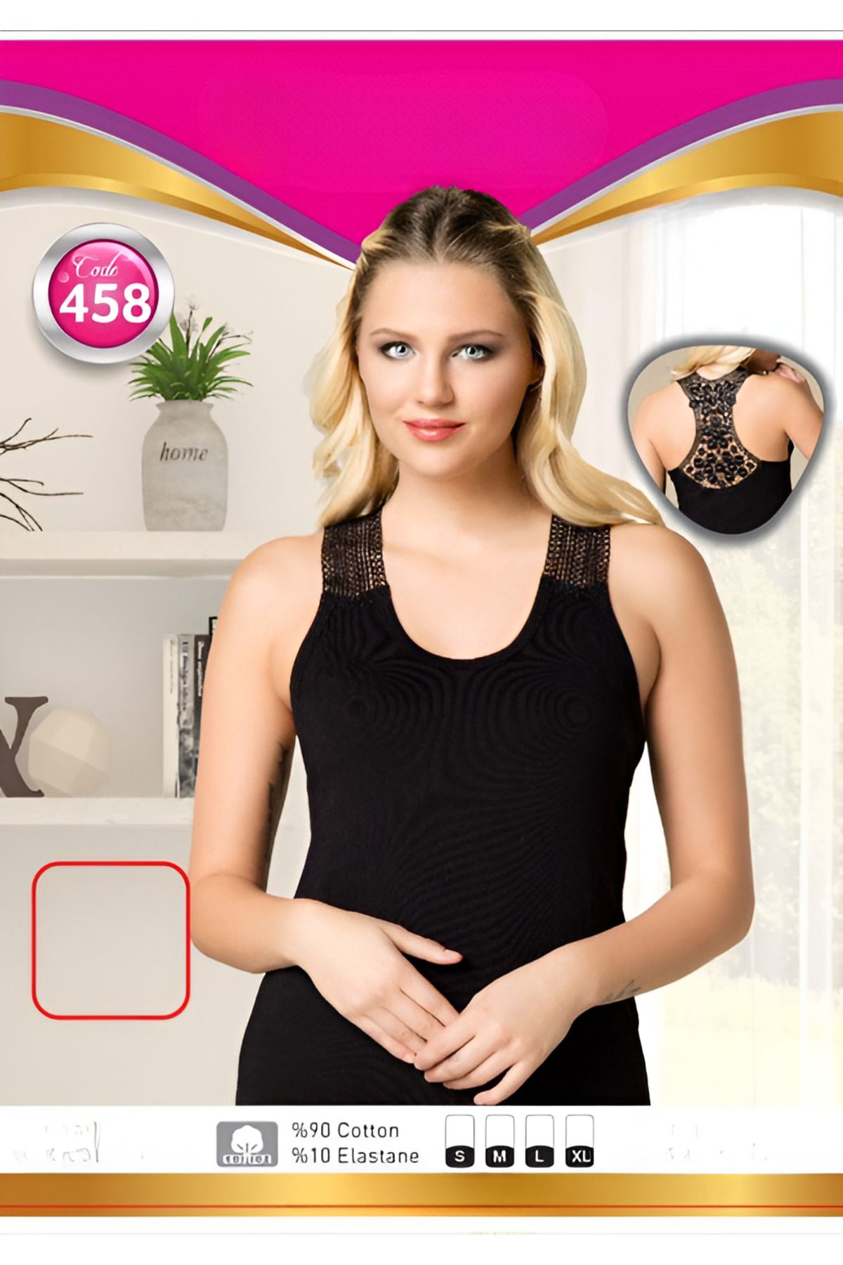 NETLY Kadın Brodeli Atlet- %90 pamuk
