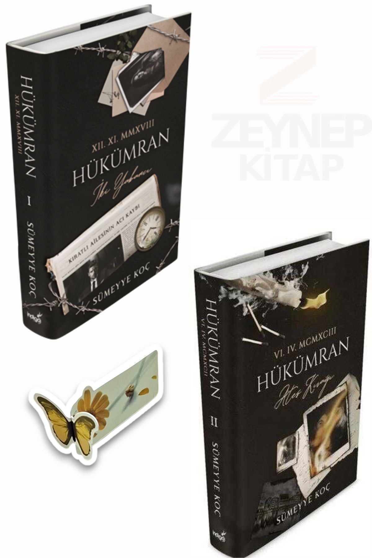 İndigo Kitap Hükümran İki Yabancı ve Hükümran Ateş Kırağı(KARTONKAPAK)(Özel Tasarım Kelebek Ayraç Hediye)