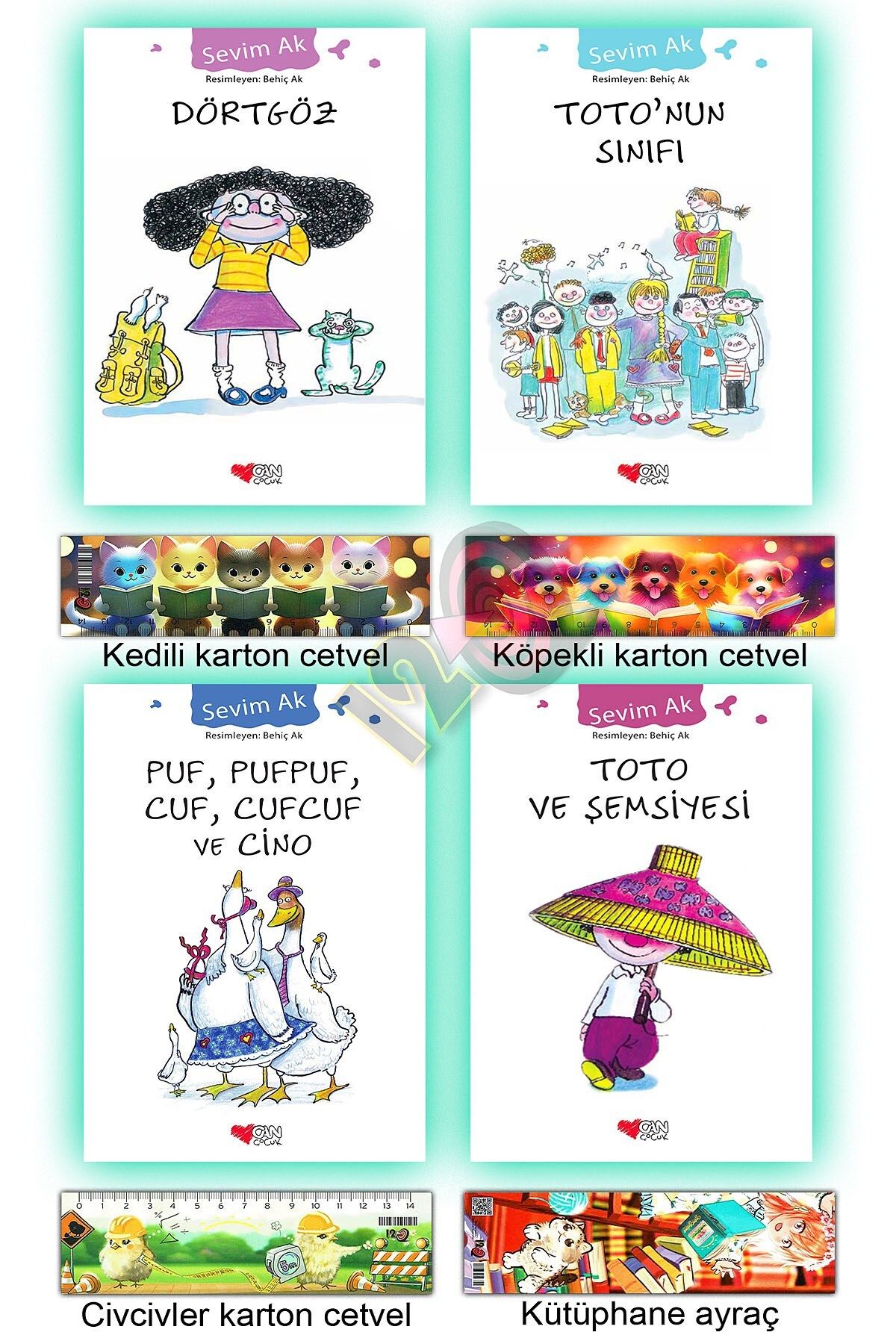 Can Çocuk Dörtgöz Toto’nun Sınıfı Puf, Pufpuf, Cuf, Cufcuf Cino Toto ve Şemsiyesi (8 yaş ve üzeri)