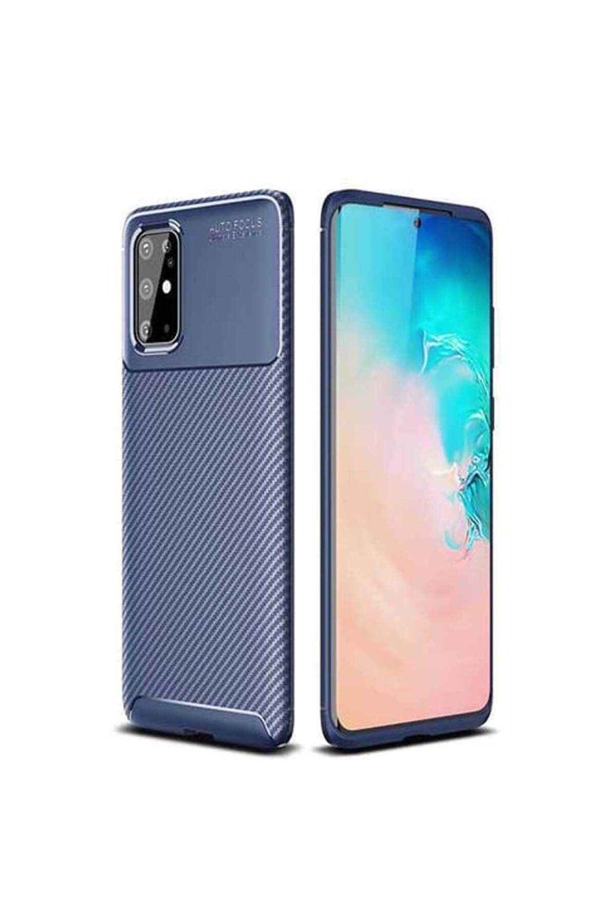 Smart Tech Samsung Galaxy S20 Plus Uyumlu Karbon Desenli Negro Silikon Kılıf