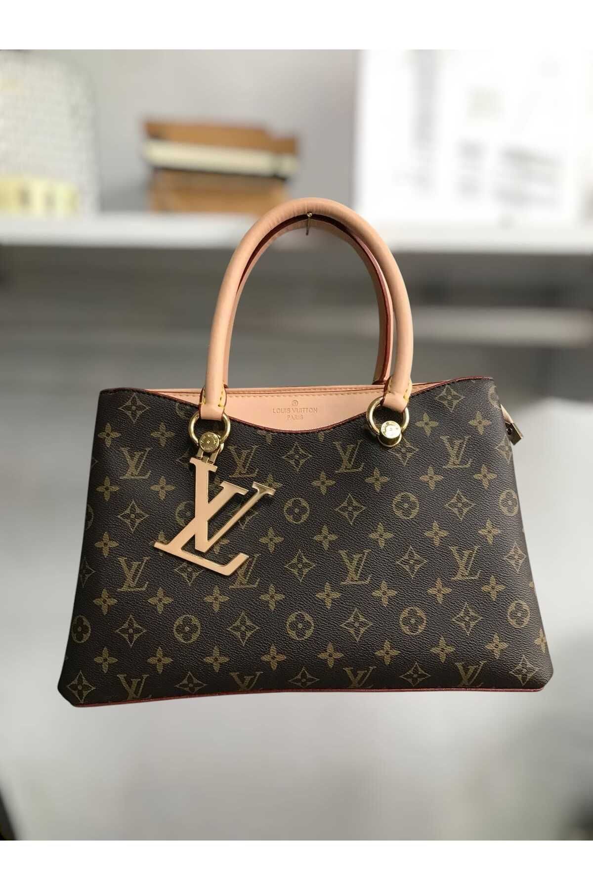 Zihni Leatherwork LV Logo Detaylı Orta Boy Omuz Çantası