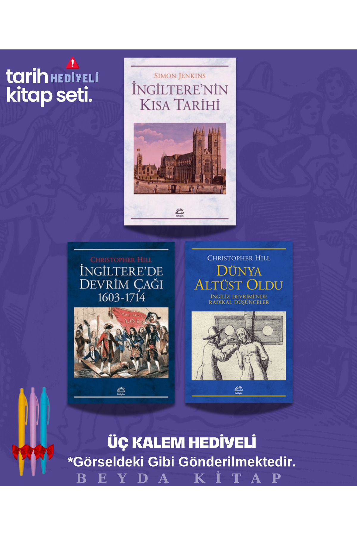 İletişim Yayınları İngiltere'nin Kısa Tarihi - İngiltere'de Devrim Çağı - Dünya Altüst Oldu - TRİLTSYV (3 Kitap)