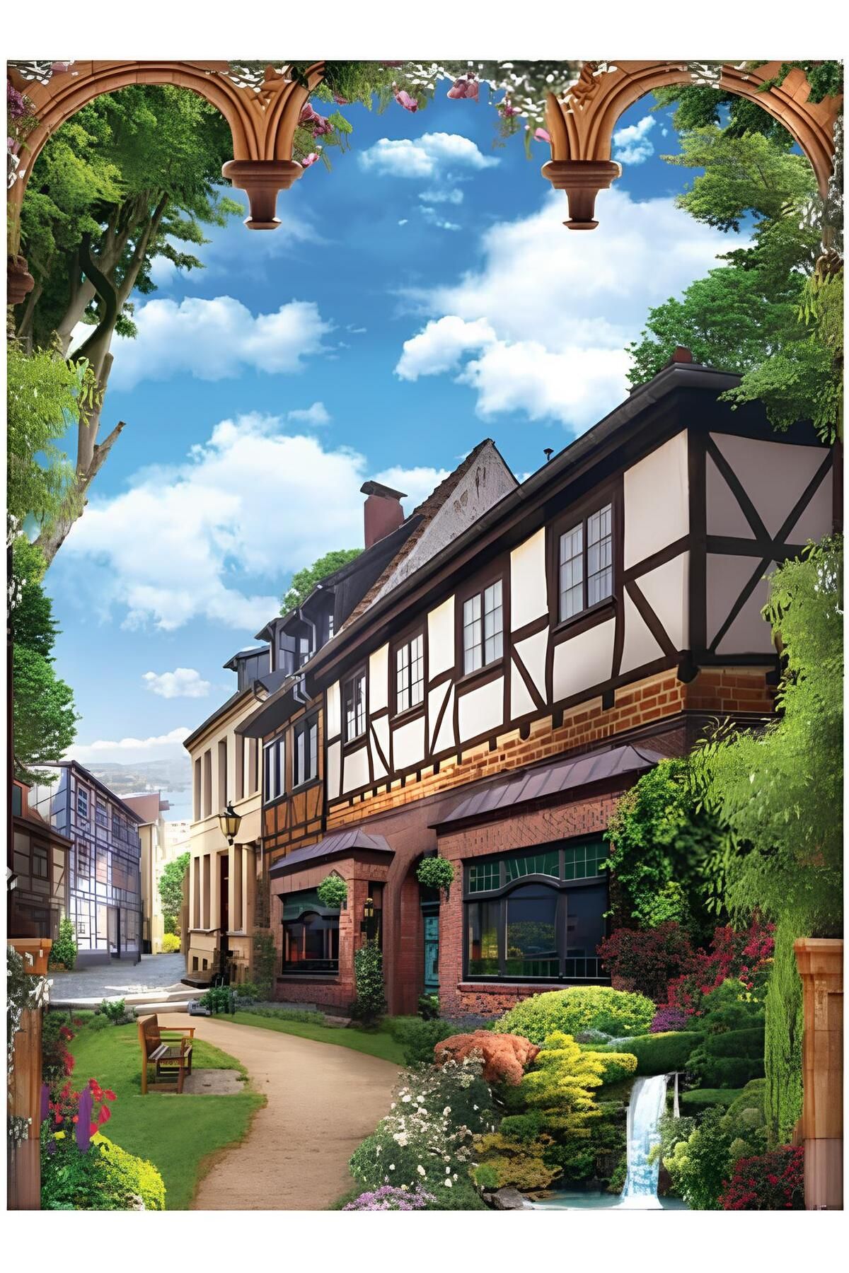 KILIÇASLAN SHOP BLUE FOCUS 1000 PARÇA PUZZLE ESKİ CADDE VE ÇİÇEKLİ KEMER