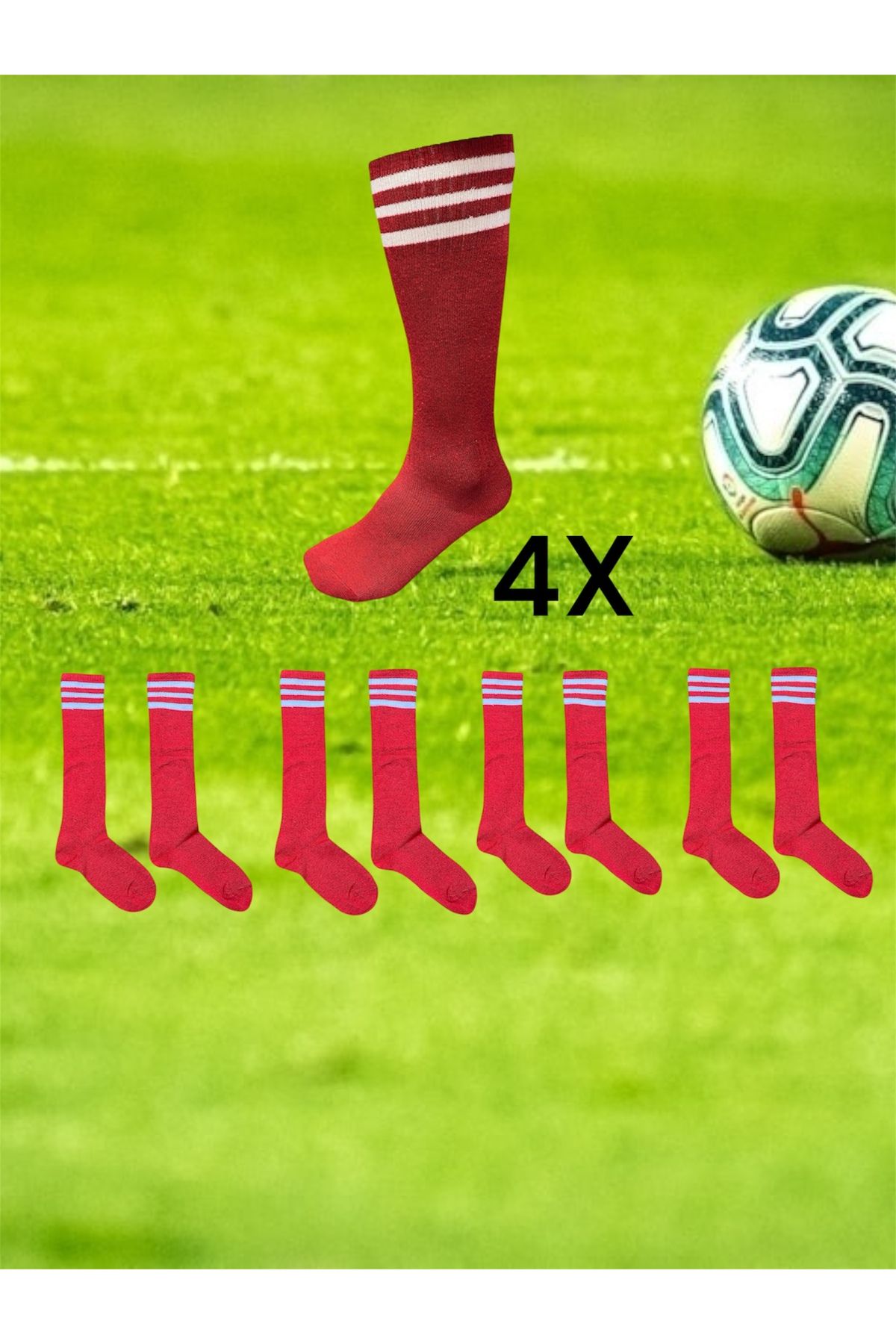 Repost kırmızı beyaz 3lü 4lü futbol çorabı Türkiye Profesyonel çocuk yetişkin