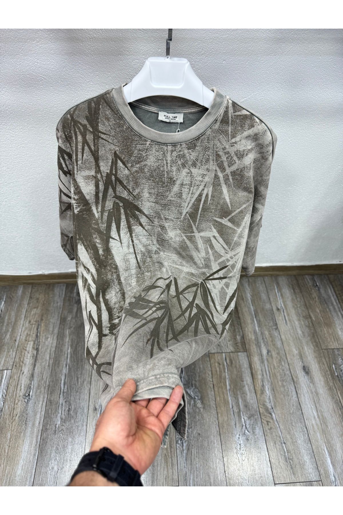 PULLTİME Pulltime yıkamalı desenli t shirt