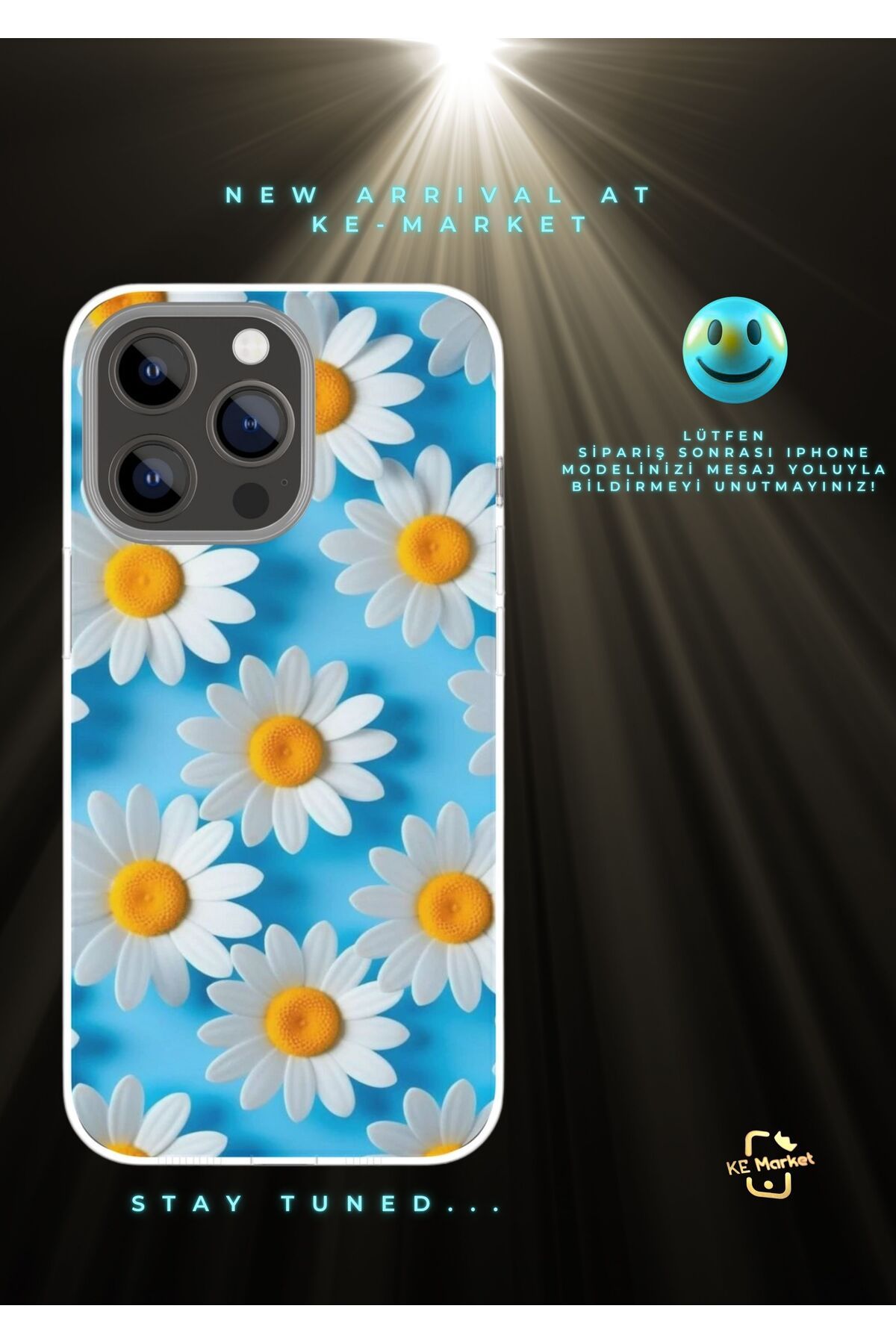 SOFTCASE Flower Series Iphone Tasarım Kılıf (LÜTFEN MESAJ YOLUYLA TELEFON MODELİNİZİ YAZINIZ)
