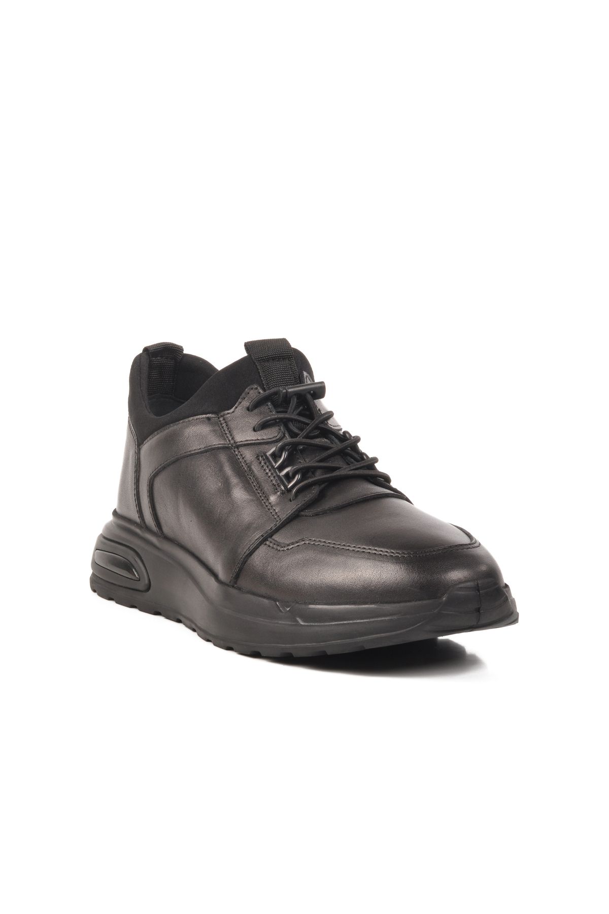 AYK'S Siyah Hakiki Deri Erkek Sneaker XS1914-0337 M