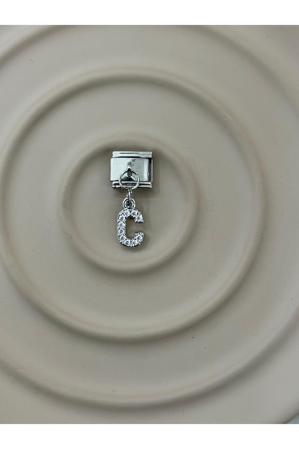 MSBTAKI İTALYAN CHARM C HARFİ 316L ÇELİK PASLANMA VE KARARMA YAPMAZ