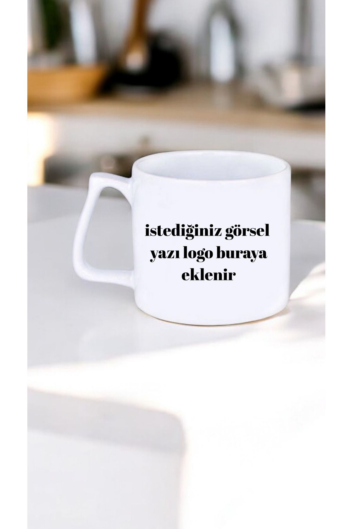 ABC Kişileştirilebilir İsim ve Resim Eklenebilir Hediyelik Kupa Bardak