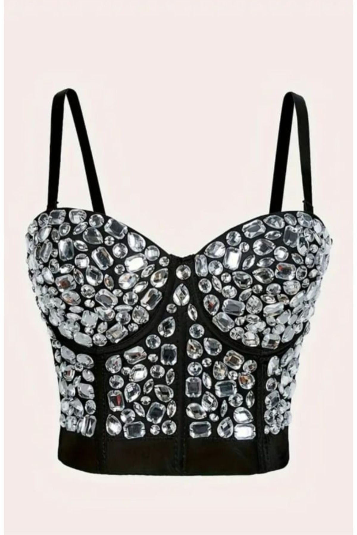 G&H UNDERWEAR Taşlı Sütyen Crop Büstiyer