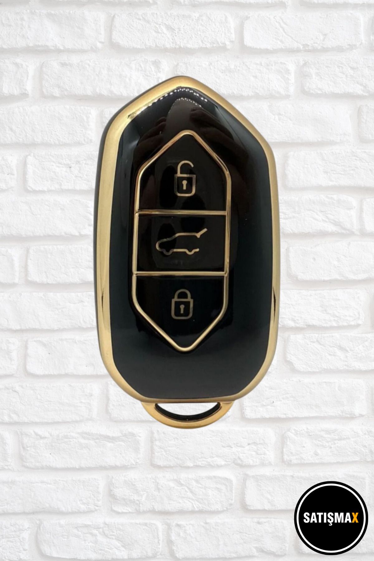 SatışMax Togg T10x Uyumlu Anahtar Kılıfı Siyah Gold Lüx Model