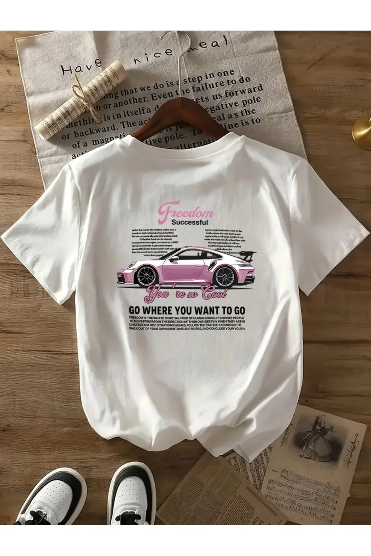 bellanova Erkekler için Desenli Kısa Kollu Spor T-Shirt - Rahat Yuvarlak Yaka Kısa Kollu