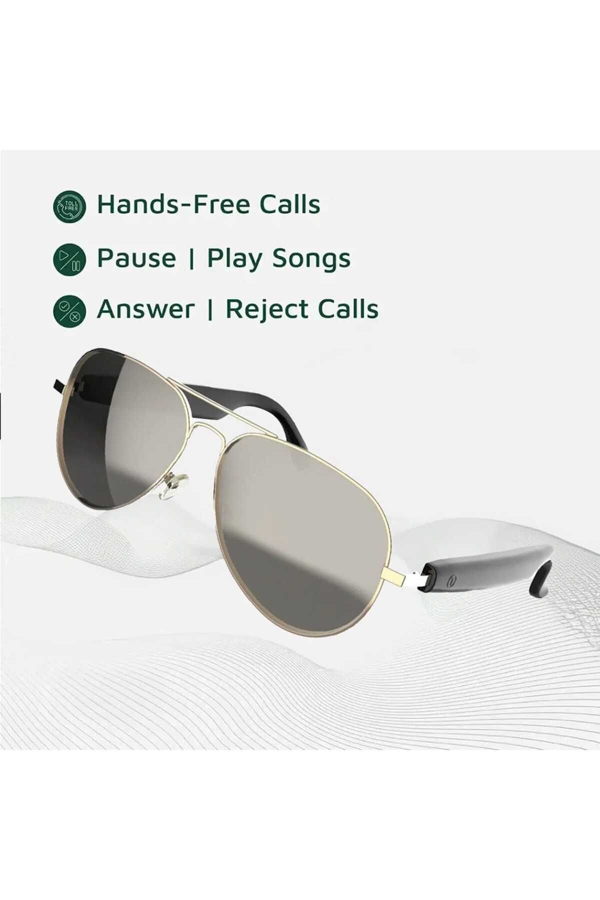 Green Lion-Helsinki Smart Glasses With Touch Control, Uv400 Protection, Built-in Microphone, Remote 2