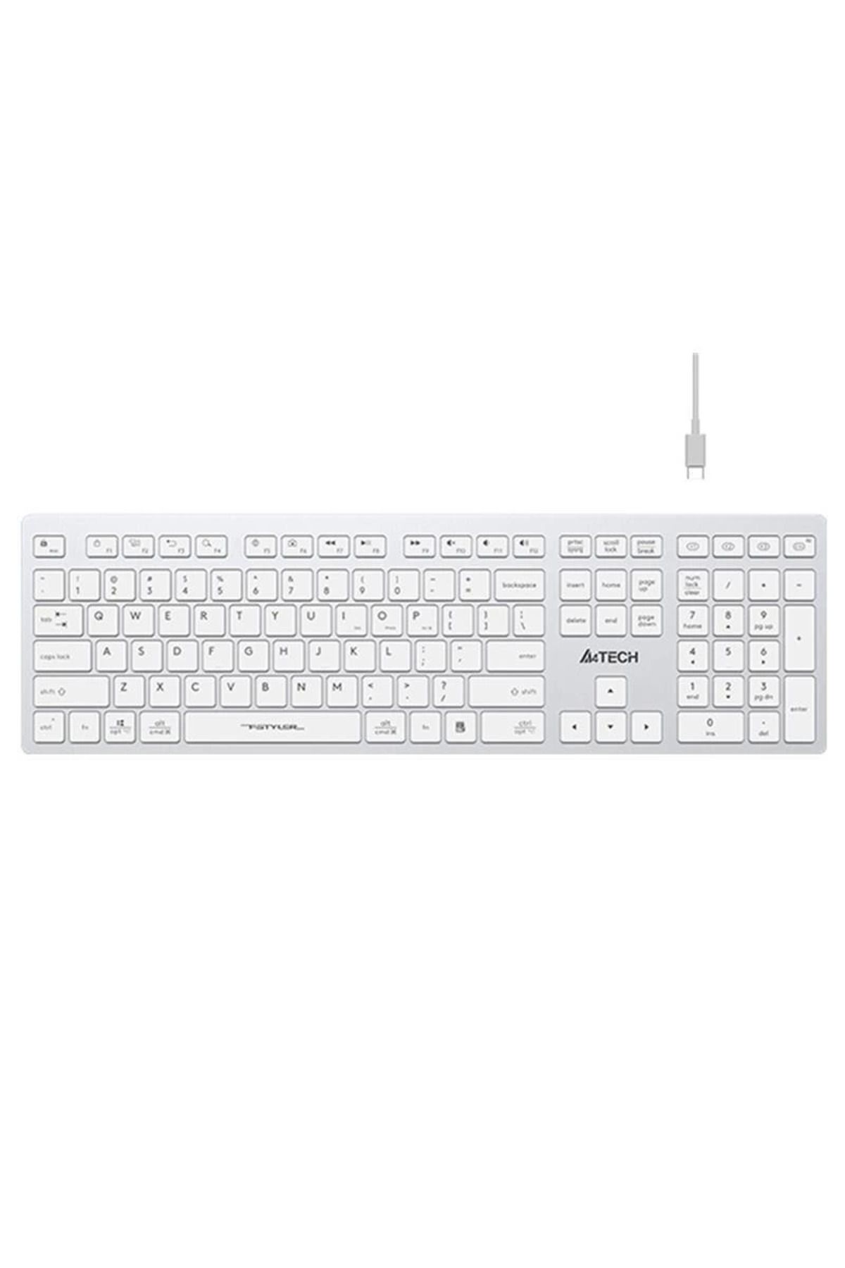hayalimsah A4 TECH FBX50C BEYAZ BLUETOOTH+2.4G NANO MM SARJ EDILEBILIR KABLOSUZ KLAVYE