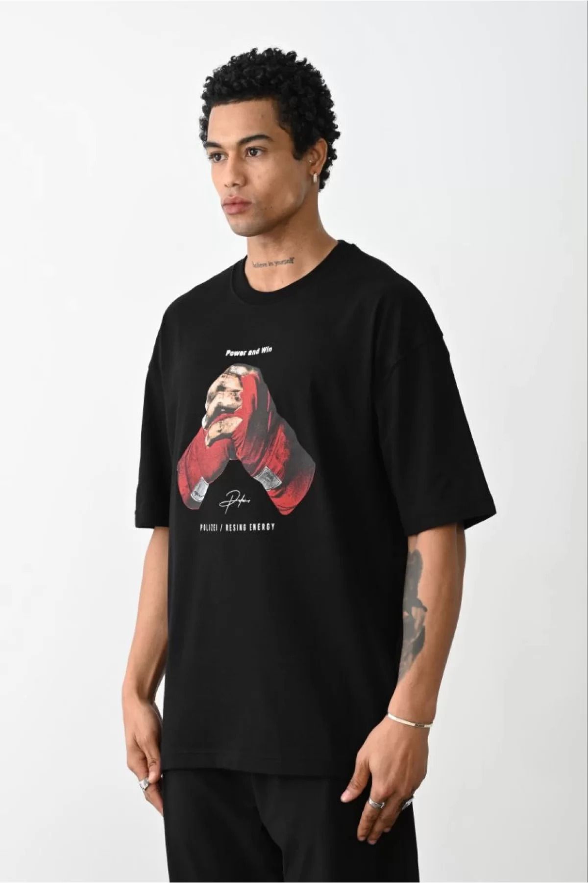 İndigo Park Erkek Tişört Unisex Baskılı Oversize T-Shirt