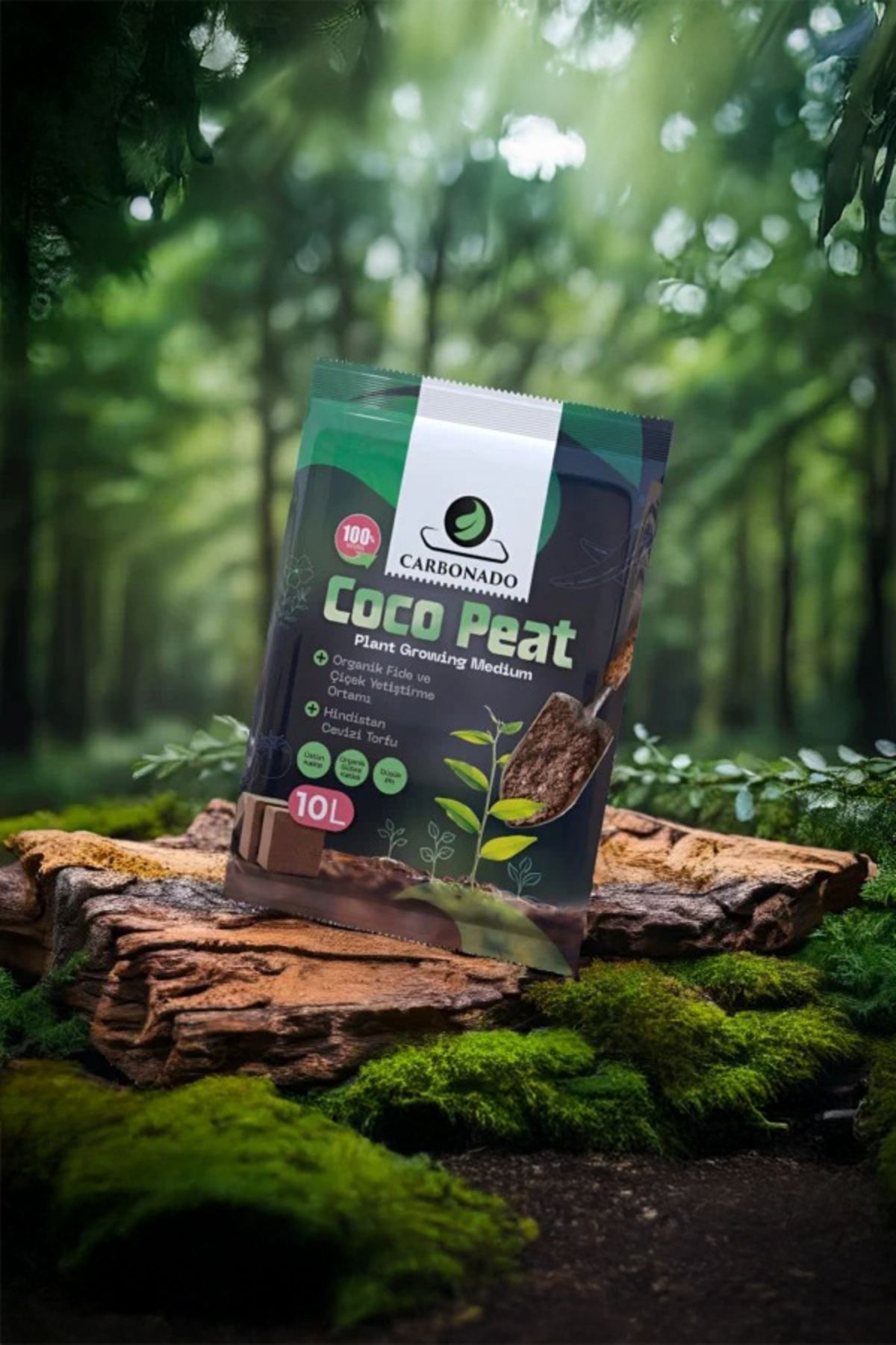 Carbonado Coco Peat 10L Organik Bitki Yetiştirme Ortamı (Hindistan Cevizi Torfu)